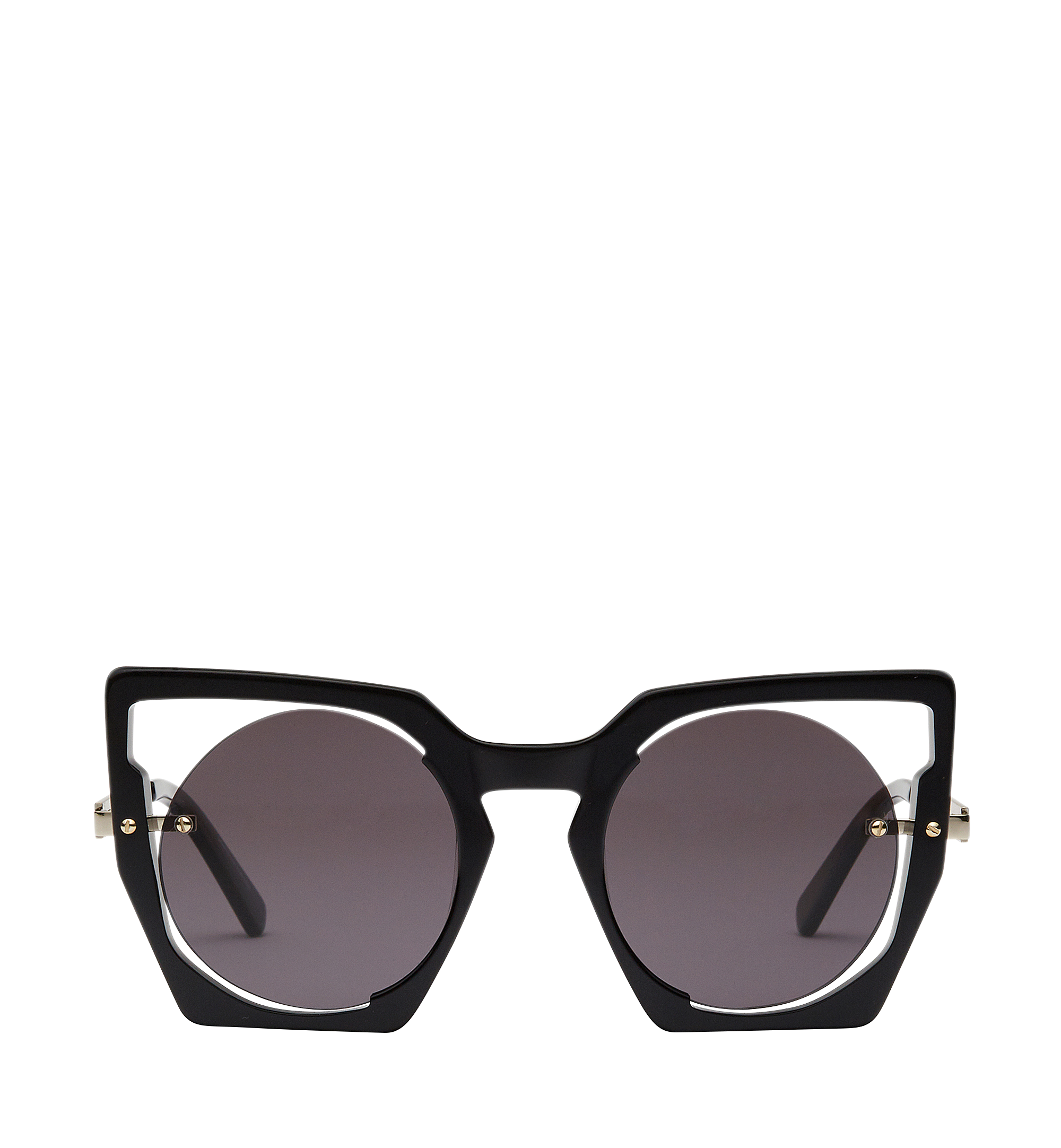 MCM Round Cut Out Sunglasses Black MEG7A2I04BK001 Alternate View 1