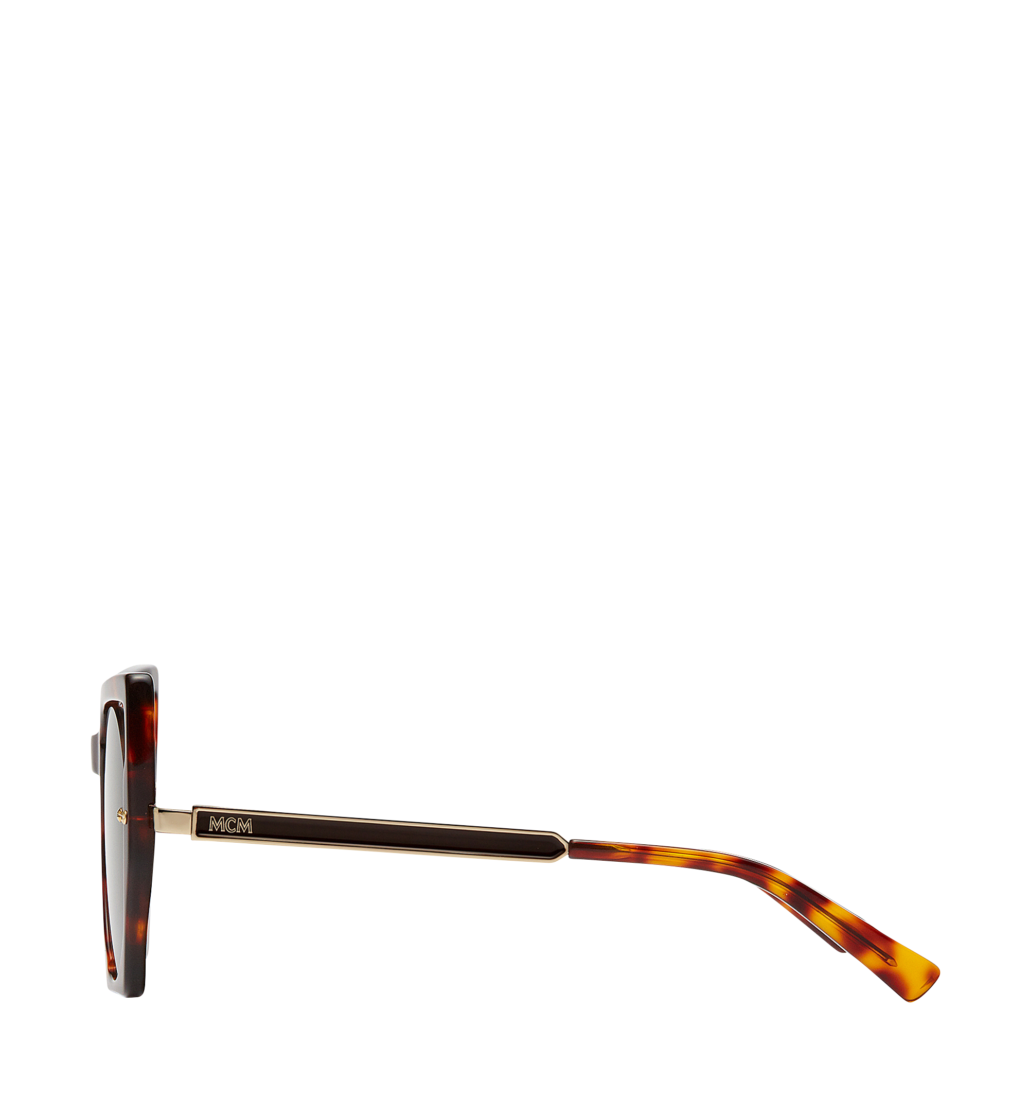 MCM Round Cut Out Sunglasses Brown MEG7A2I04NH001 Alternate View 2