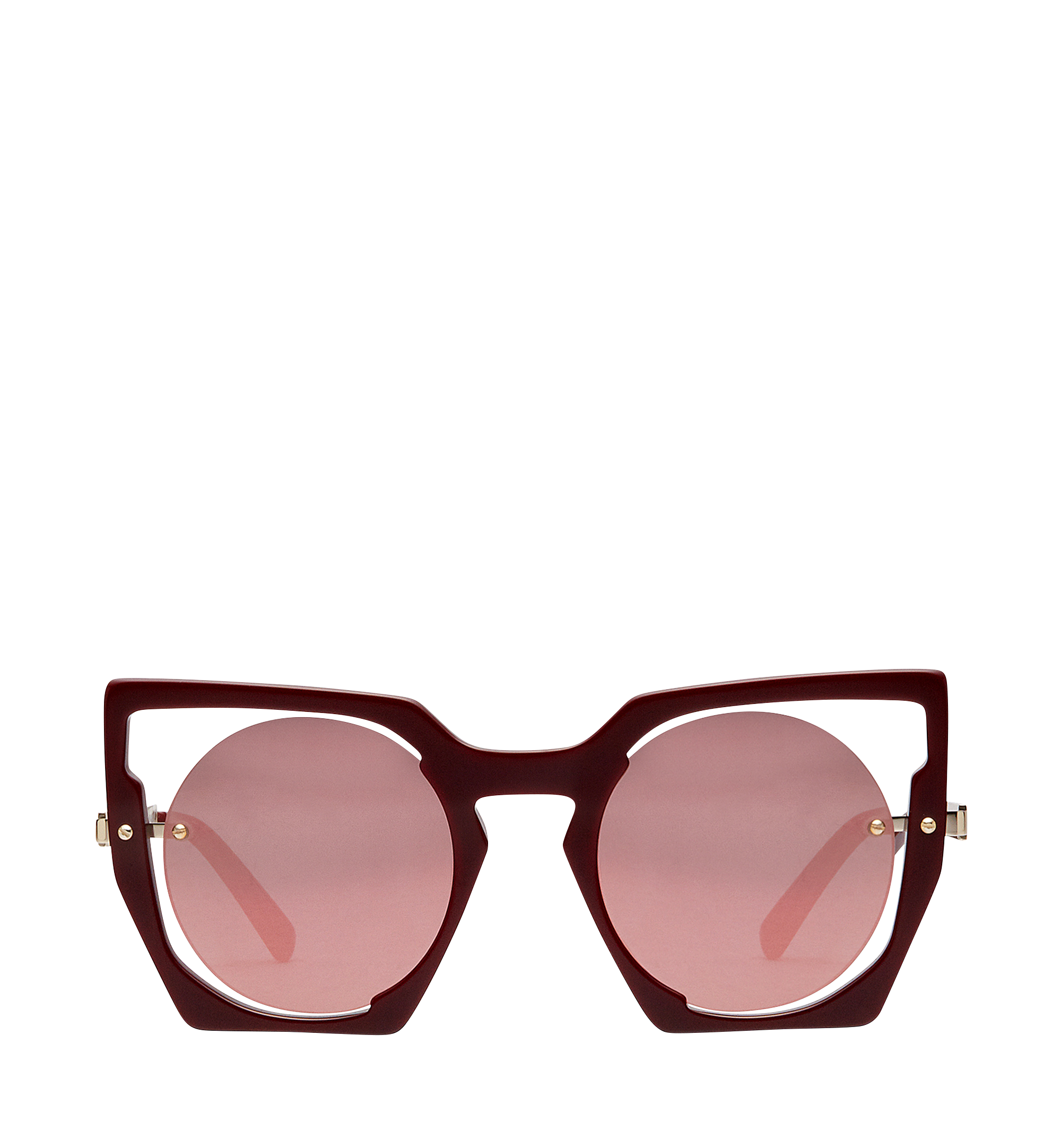 MCM Round Cut Out Sunglasses RED MEG7A2I11UX001 Alternate View 1