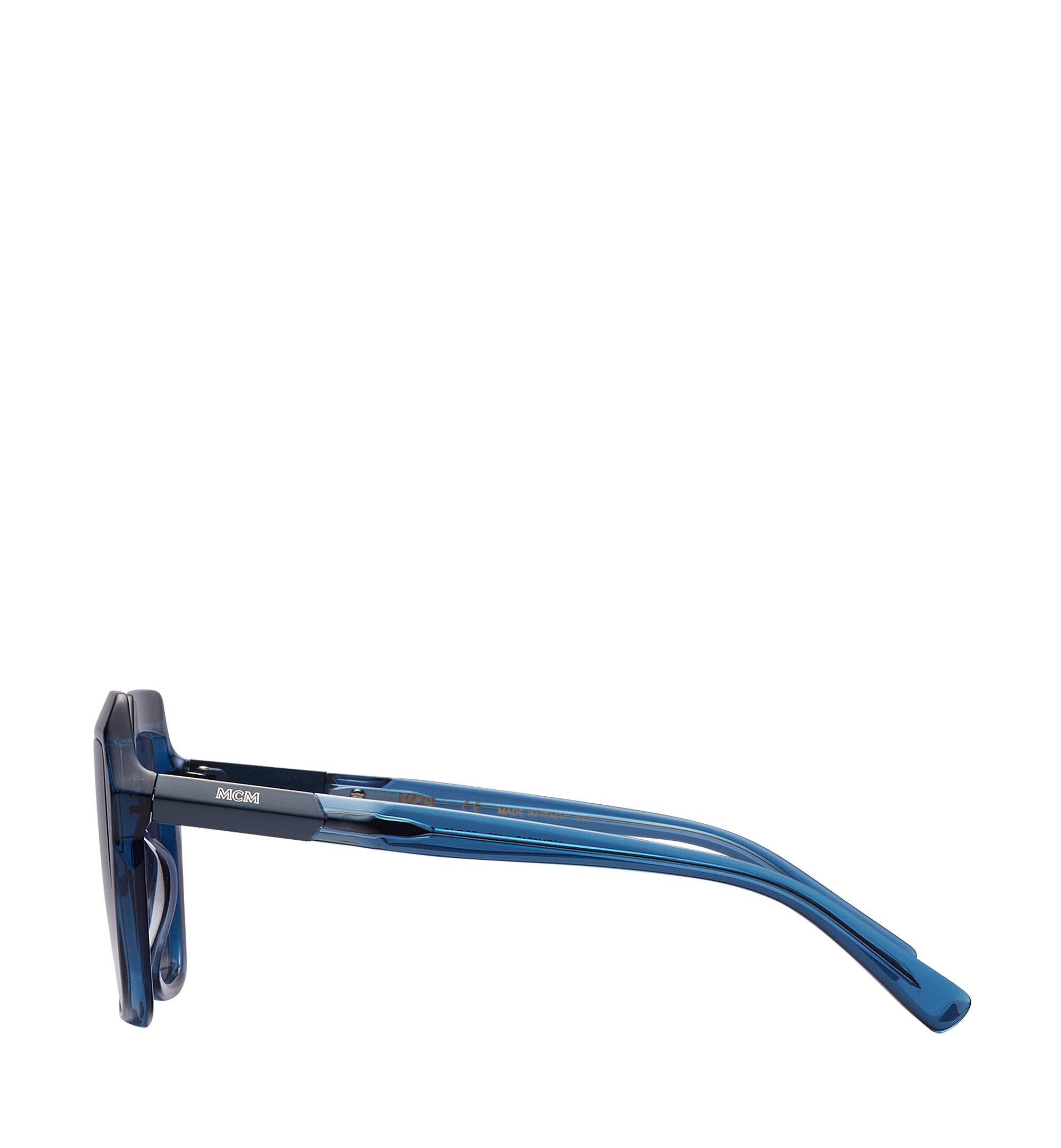 MCM Square Half Diamond Sunglasses Blue MEG8S2I01CT001 Noch mehr sehen 2