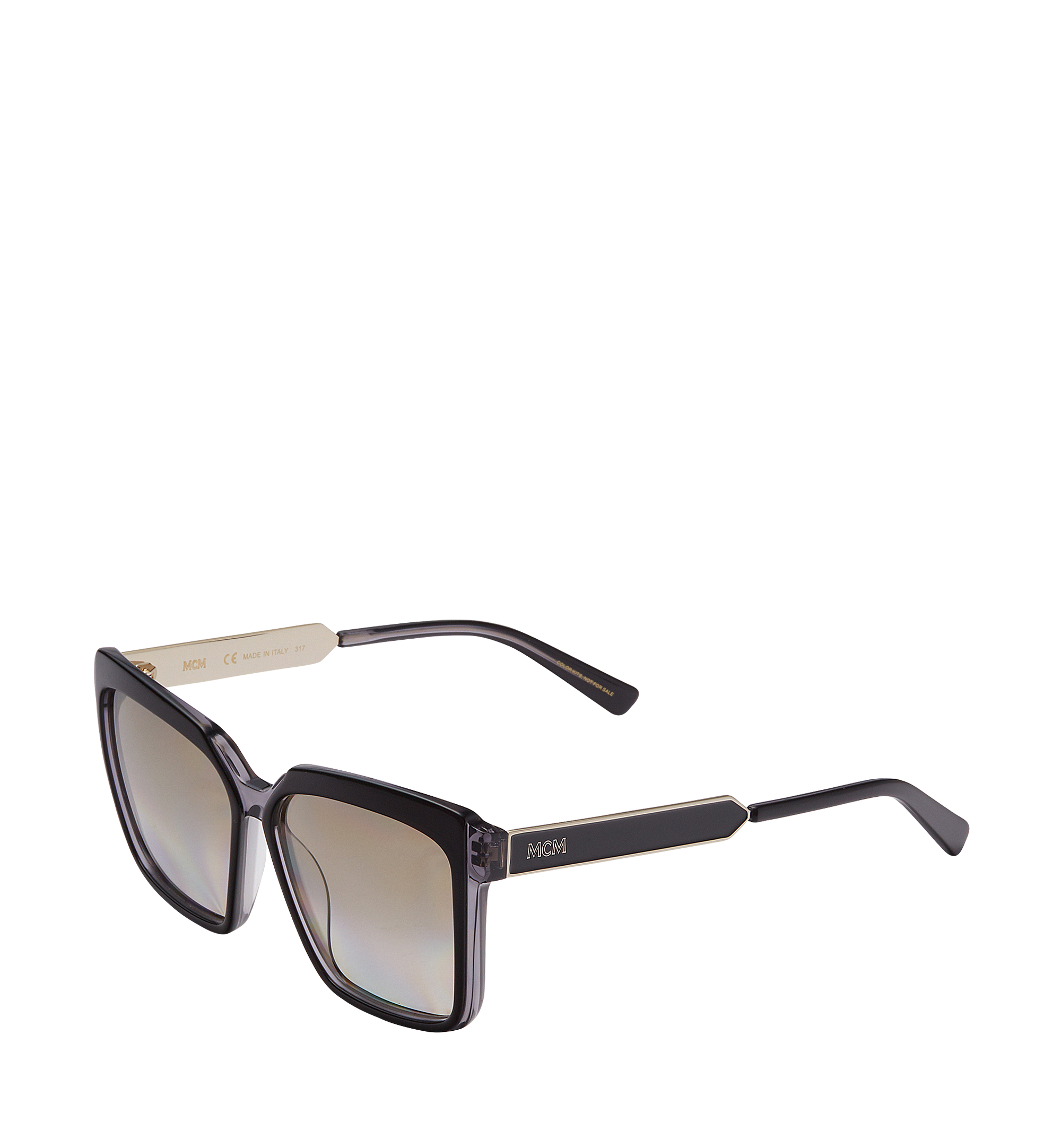 MCM Square Oversized Sunglasses Black MEG8S2I06BK001 Plus de photos 1