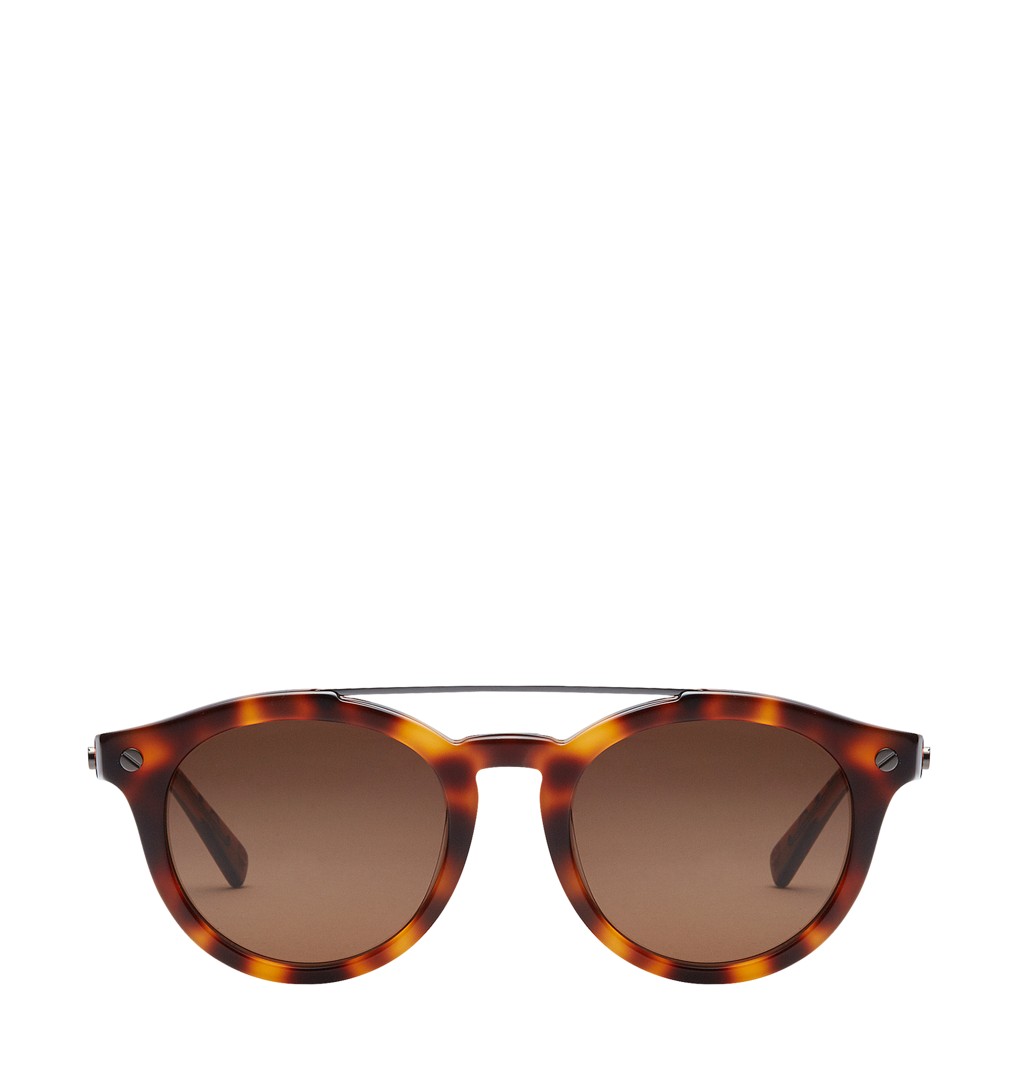 MCM Round Aviator Sunglasses Brown MEG8S2I09NJ001 Alternate View 1