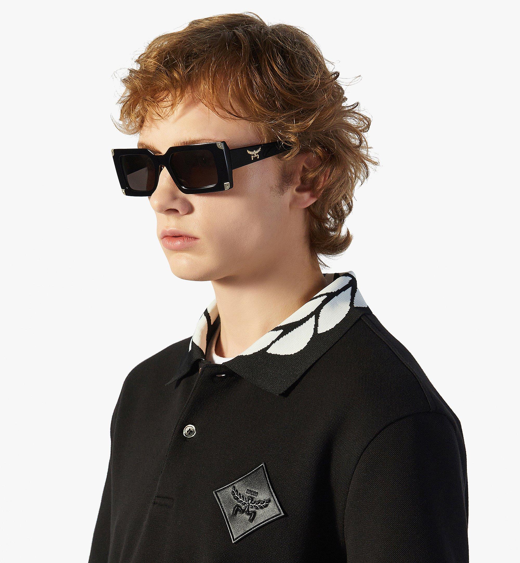 MCM Rectangular Sunglasses Black MEGEAMM01BK001 Alternate View 2