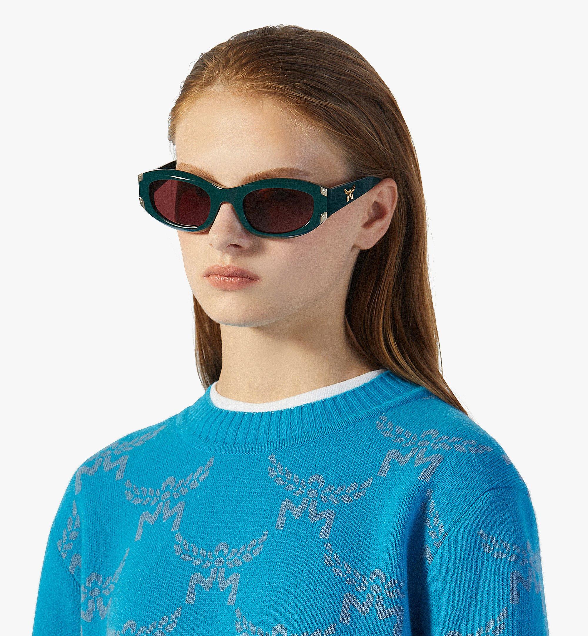 MCM Oval Sunglasses Green MEGEAMM02K5001 Alternate View 3