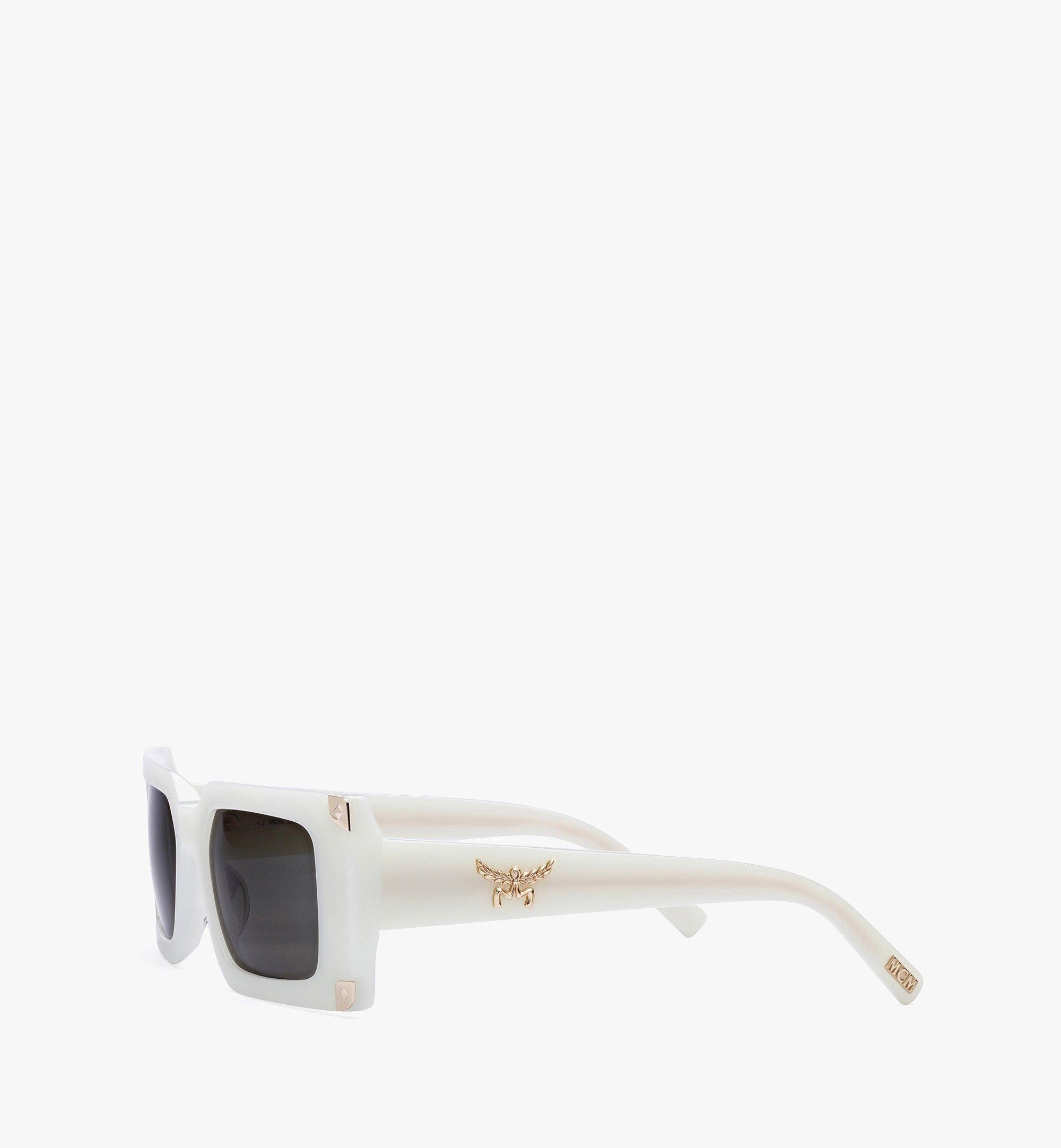 MCM Rectangular Sunglasses White MEGEAMM04W0001 Alternate View 1