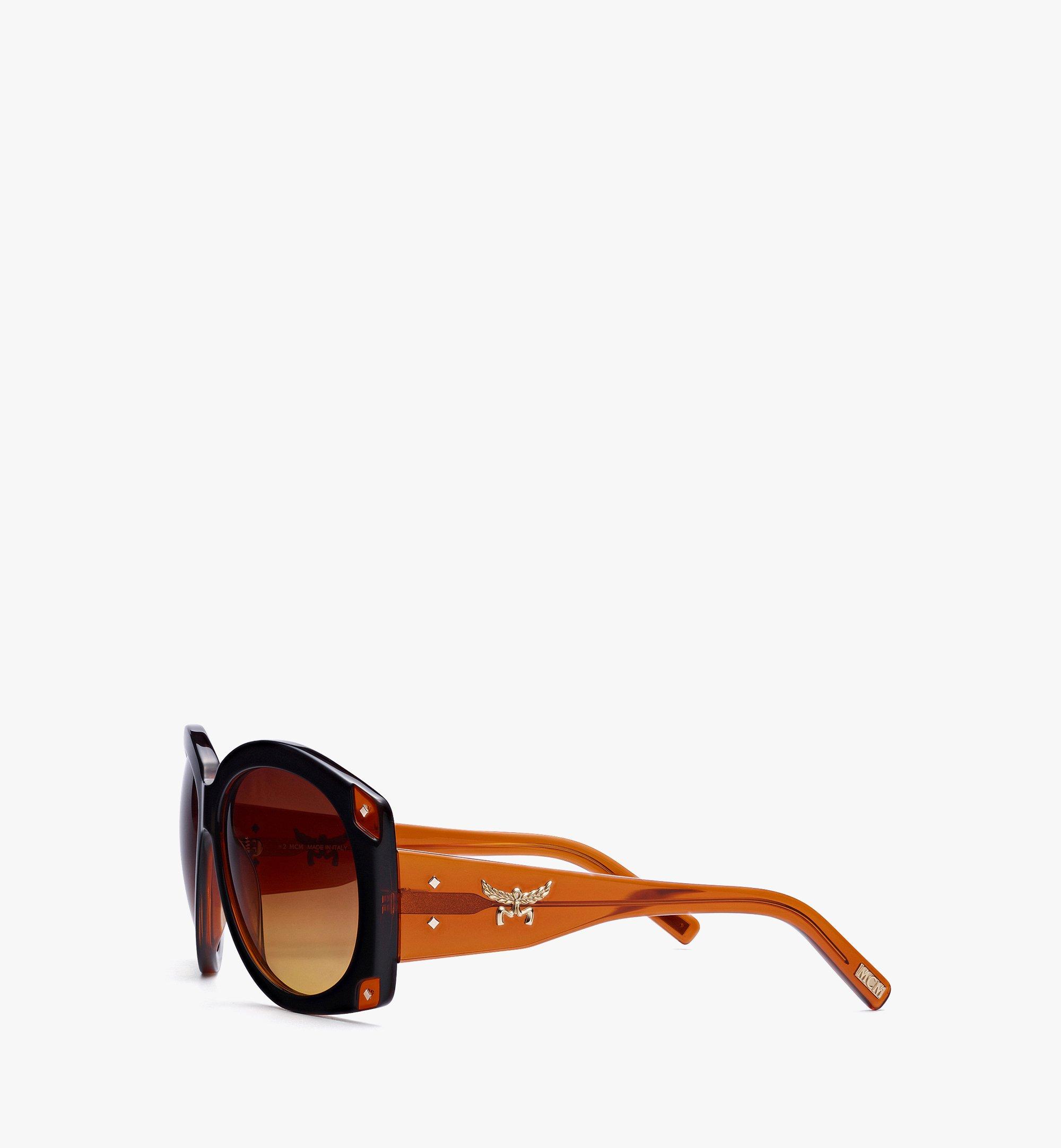 Low bridge fit Oversized Round Sunglasses Cognac | MCM ®US