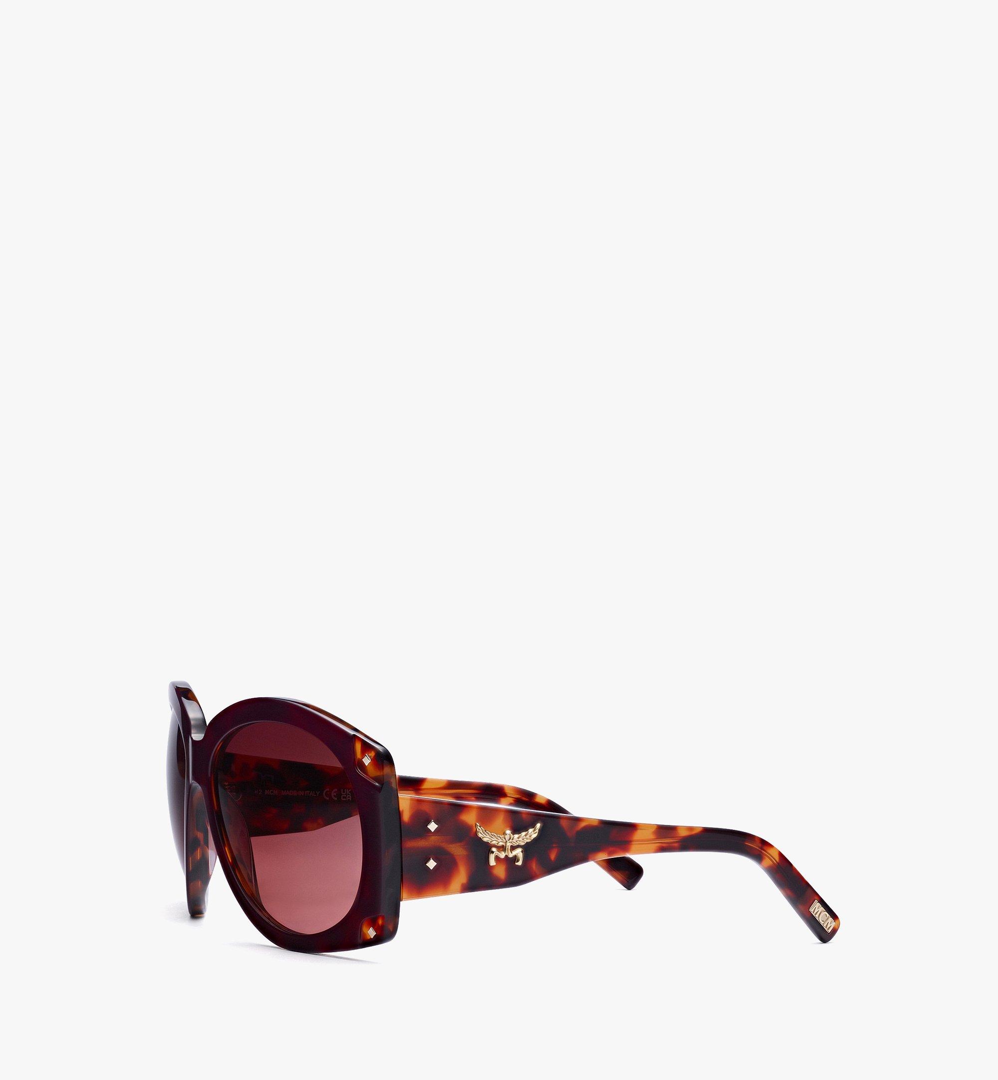 MCM Oversized Round Sunglasses Red MEGEAMM11XI001 Alternate View 1