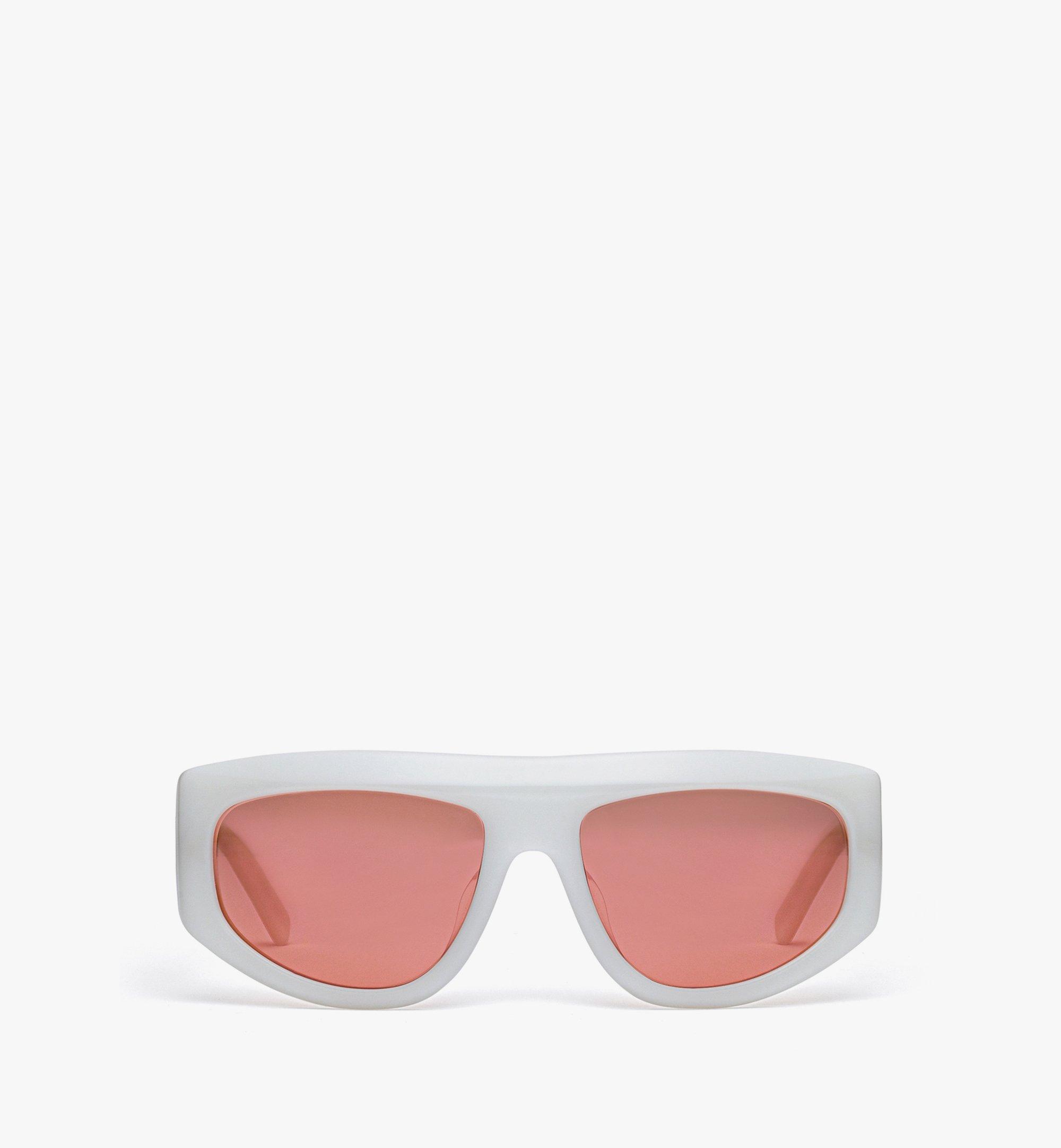 Shop Mcm Unisex Square Sunglasses In White