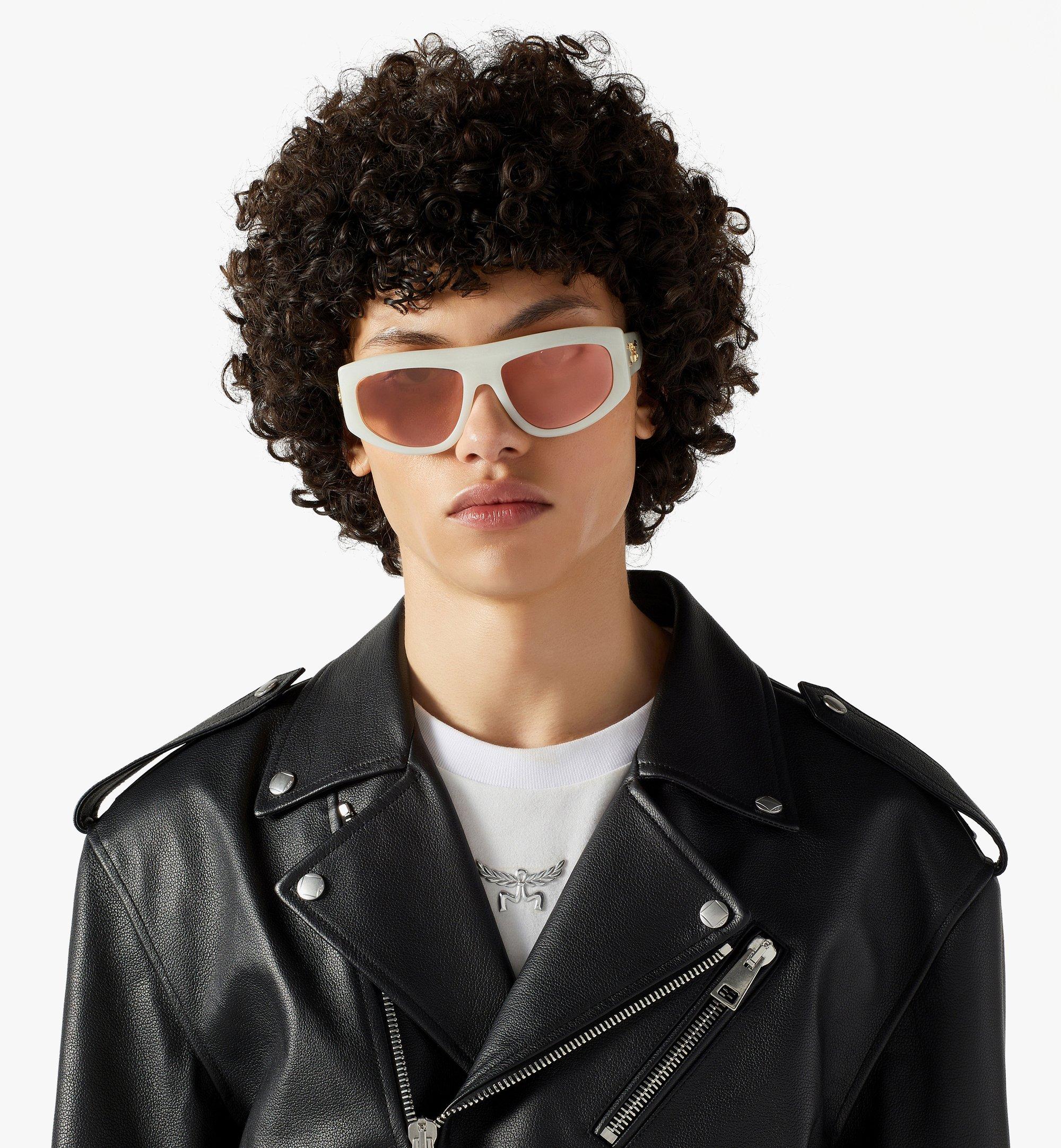 MCM Unisex Square Sunglasses White MEGESMM02WT001 Alternate View 3