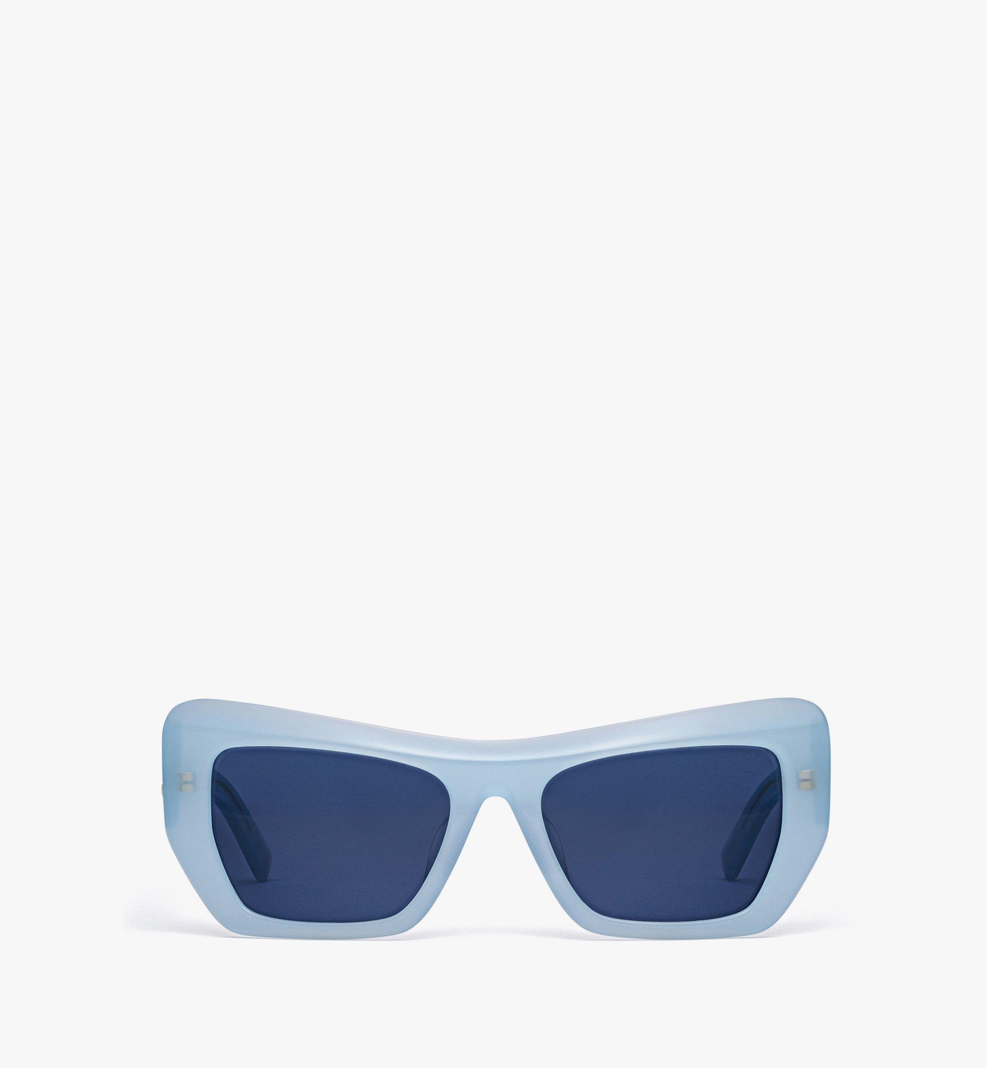 Shop Mcm Unisex Square Sunglasses In Blue