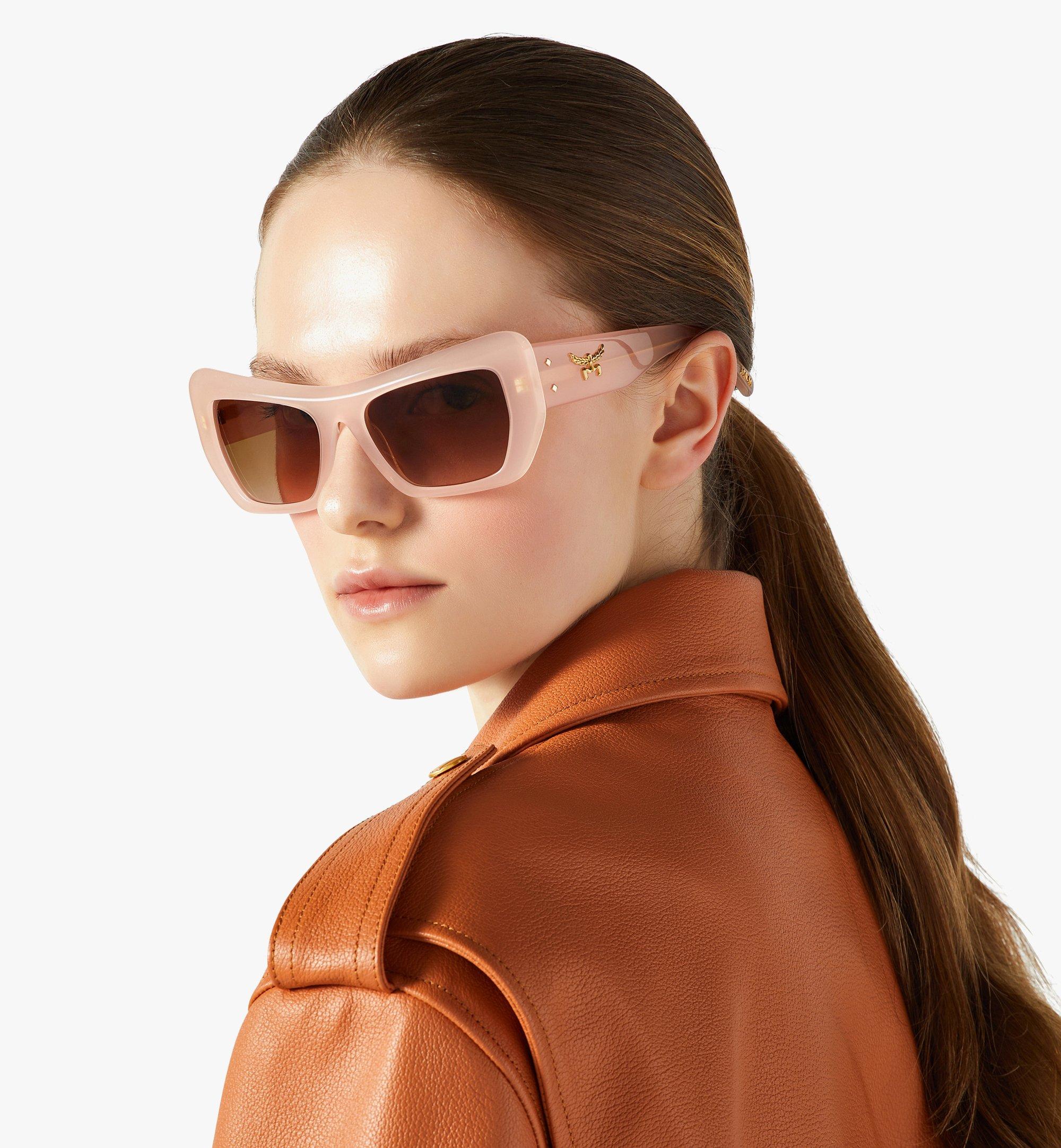 MCM Lunettes de soleil carrées unisexe Pink MEGESMM04PR001 Plus de photos 2