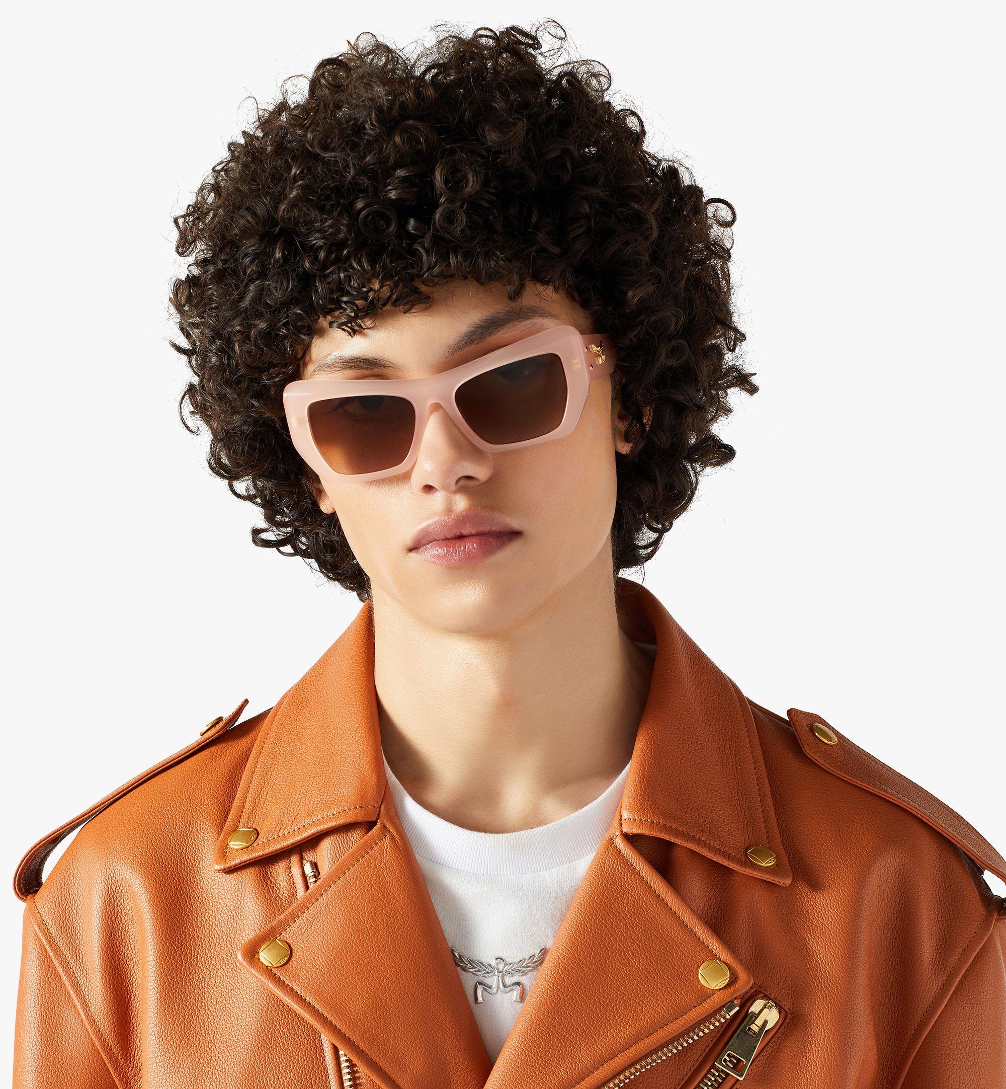 MCM Lunettes de soleil carrées unisexe Pink MEGESMM04PR001 Plus de photos 3