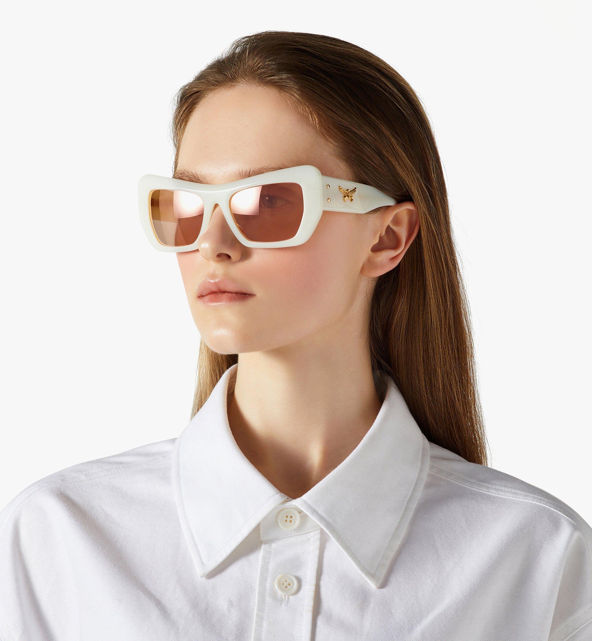 MCM Unisex Square Sunglasses White MEGESMM04WT001 Alternate View 2