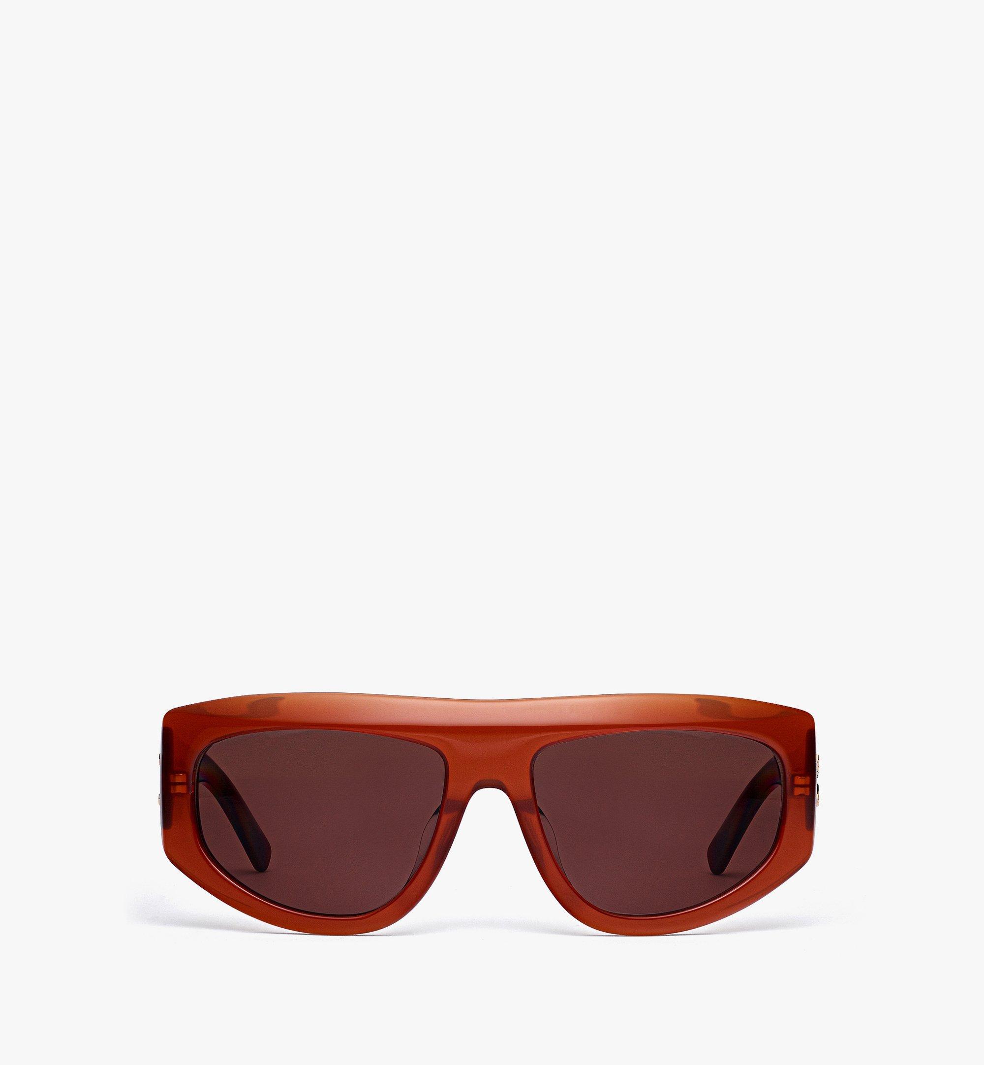 Shop Mcm Unisex Square Sunglasses In Caramel