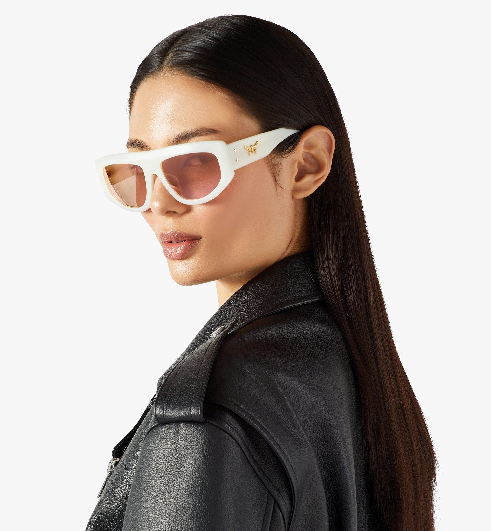 MCM Unisex Square Sunglasses White MEGESMM05WT001 Alternate View 2