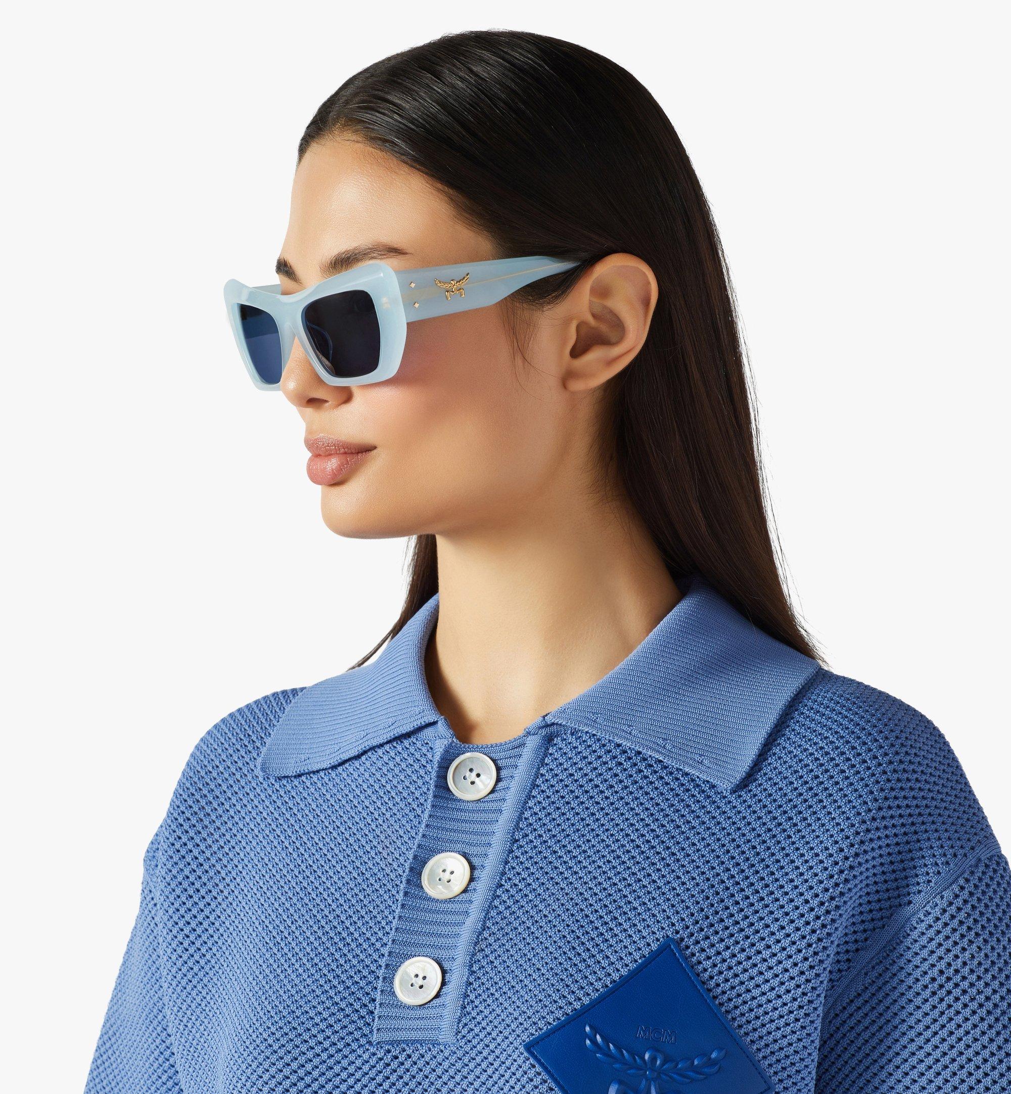 MCM Unisex Square Sunglasses Blue MEGESMM06LU001 Alternate View 2
