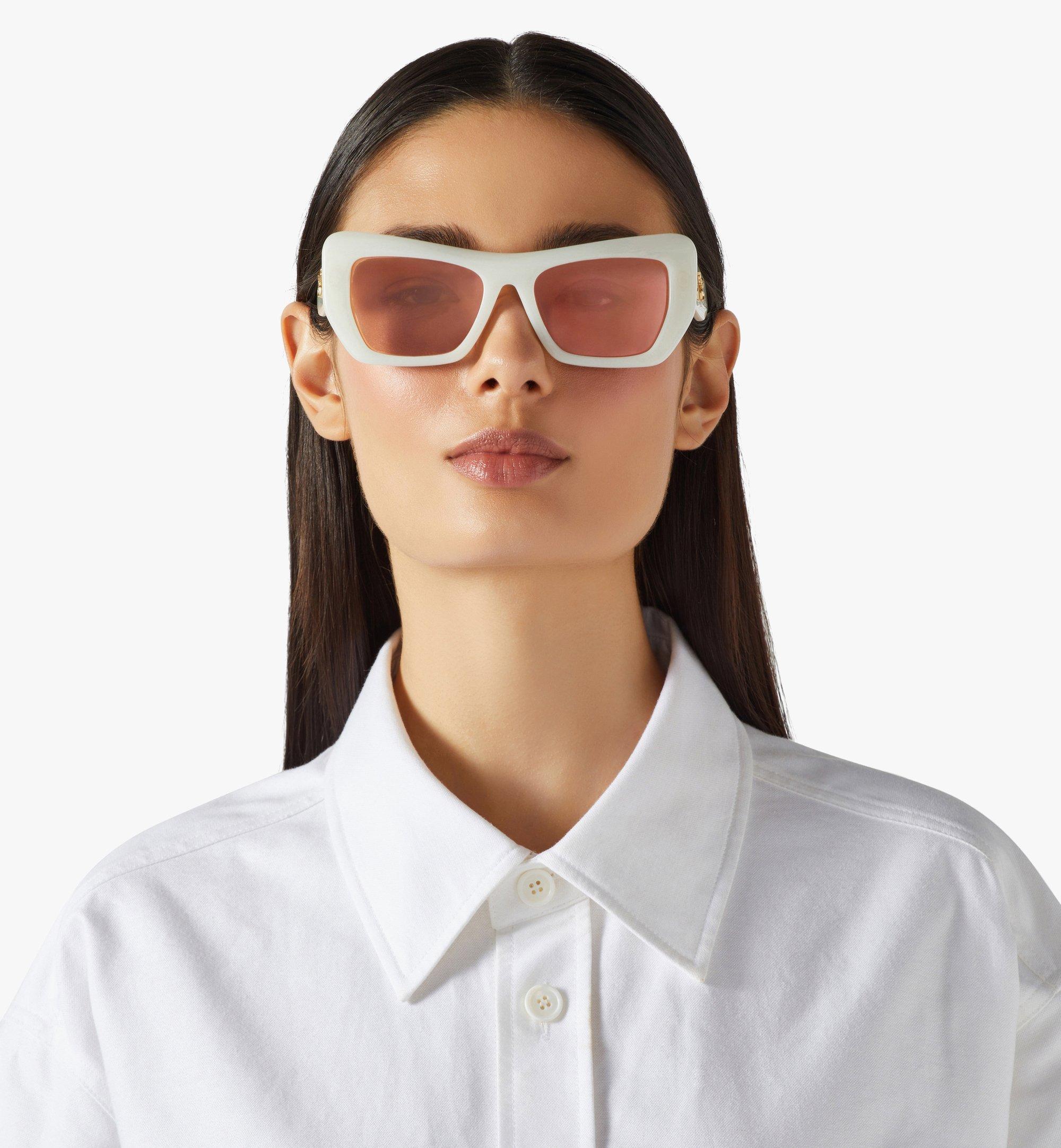 MCM Unisex Square Sunglasses White MEGESMM06WT001 Alternate View 3