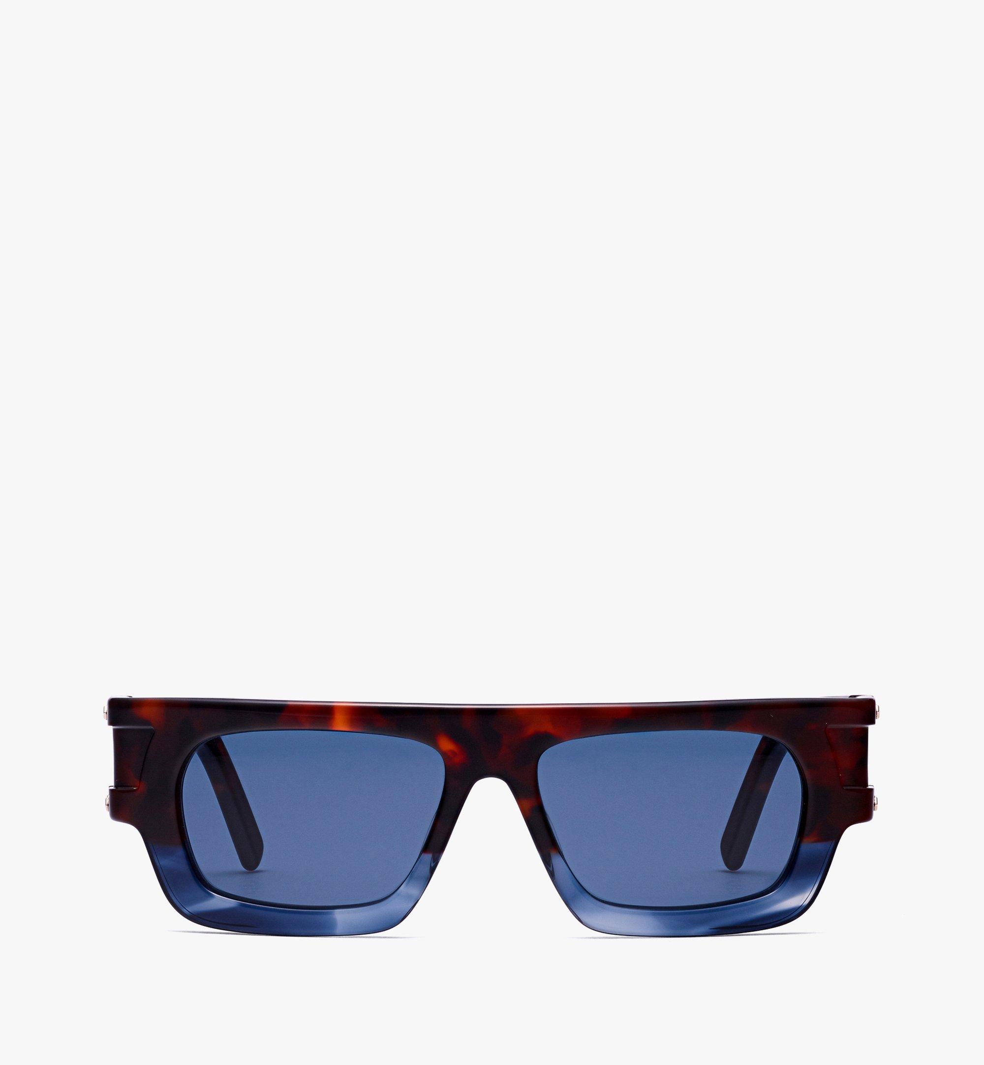 Mcm Rectangular Sunglasses In Blue Havana