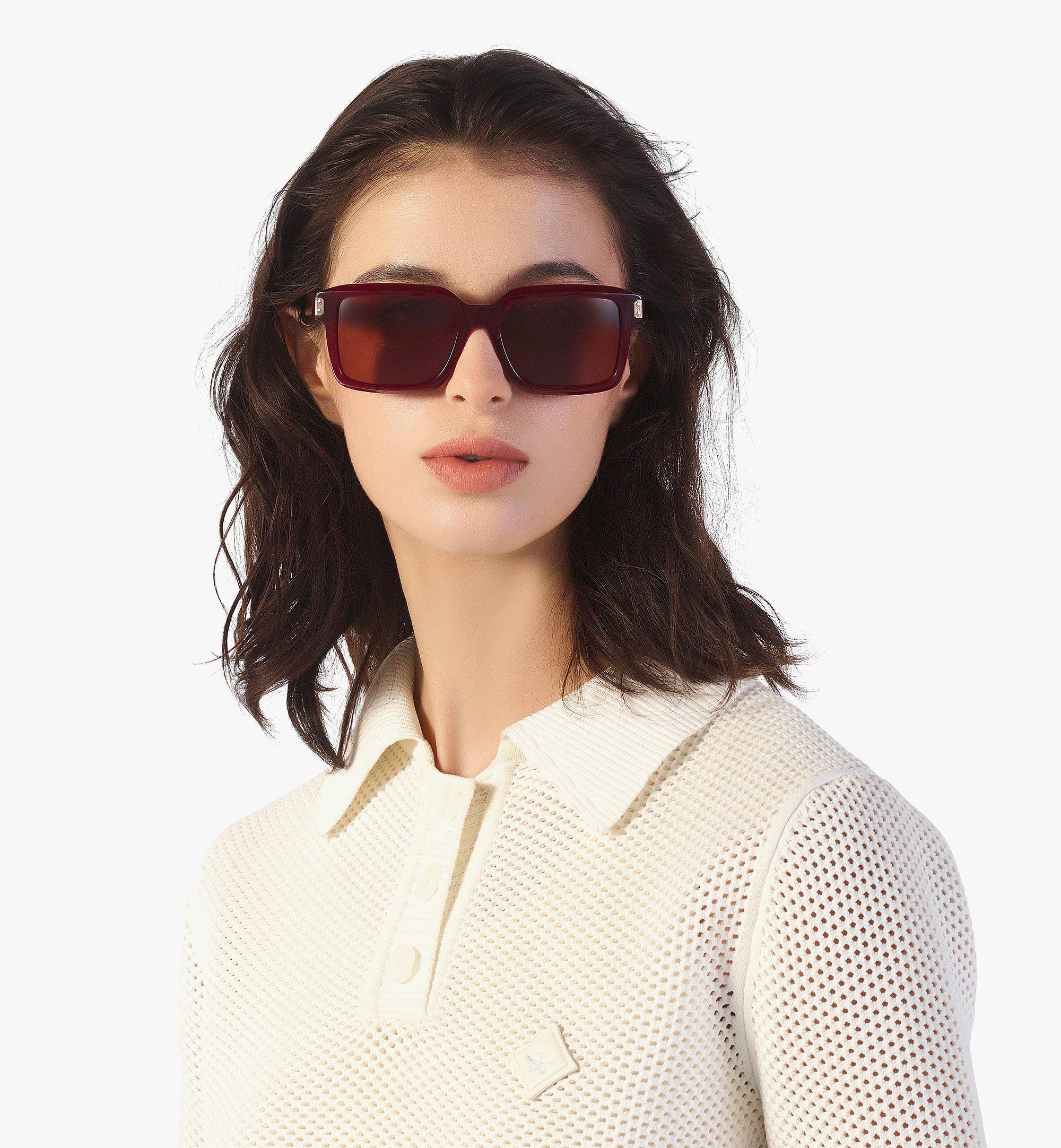 One Size Oversized Square Sunglasses Red | MCM ®US display picture 1