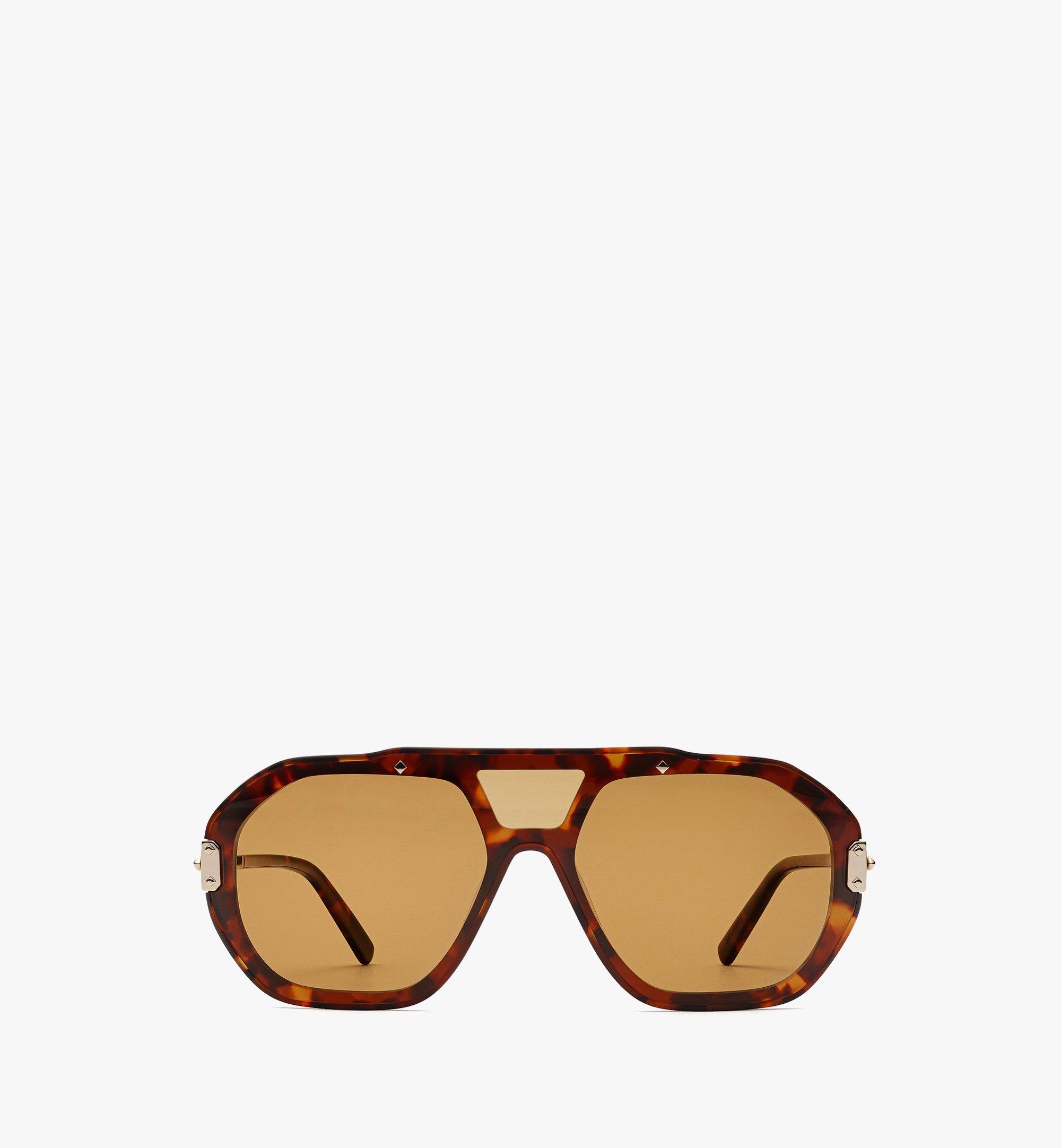 One Size Geometric Shield Sunglasses Brown | MCM ®US