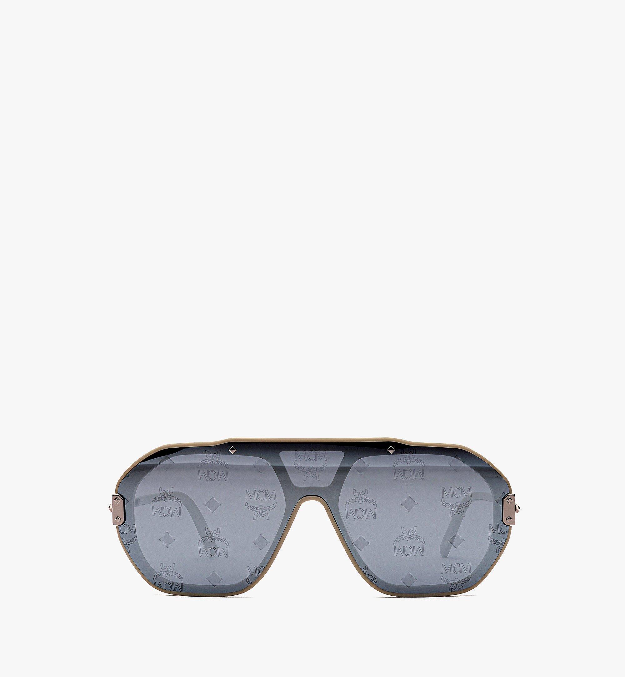 One Size Geometric Shield Sunglasses Brown | MCM ®US