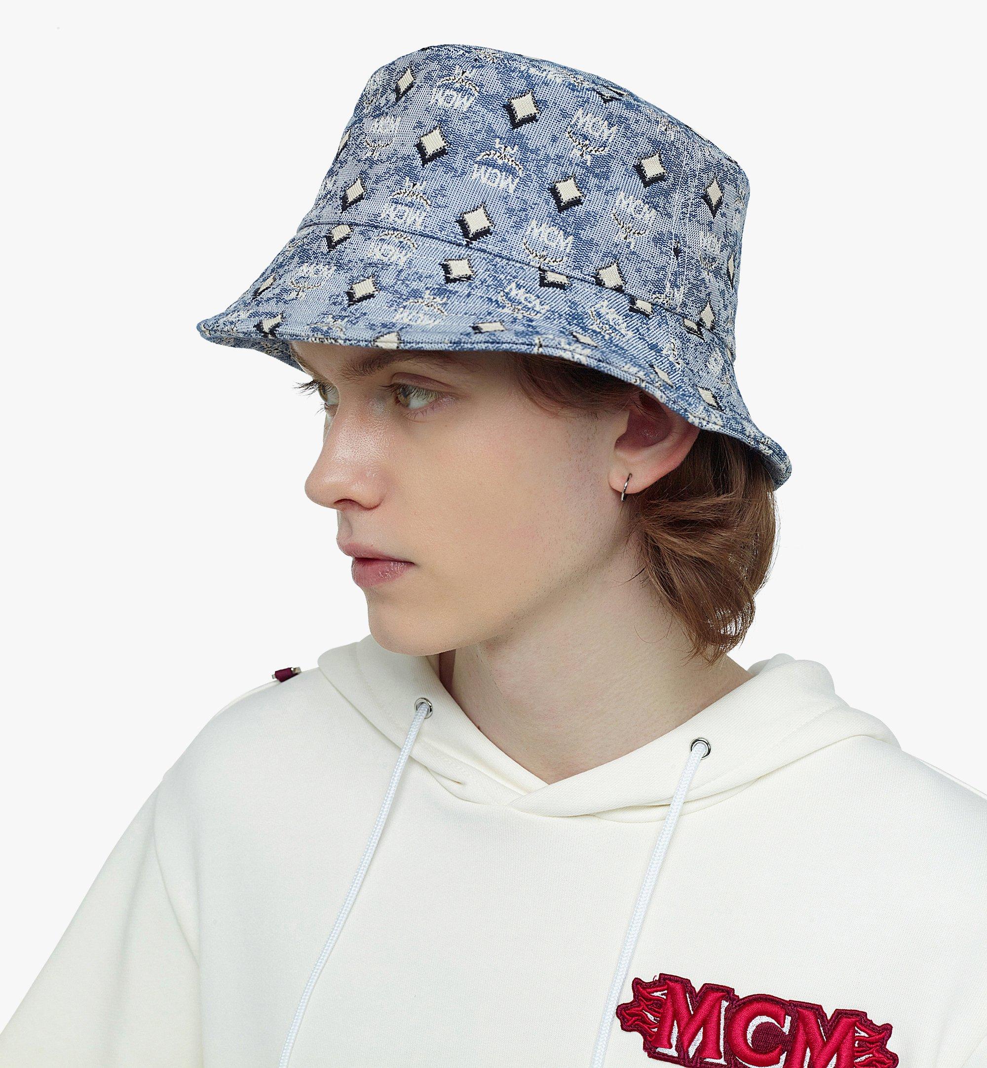 MCM Vintage Jacquard Monogram水桶帽 Blue MEHBATQ01LU001 更多视角 2
