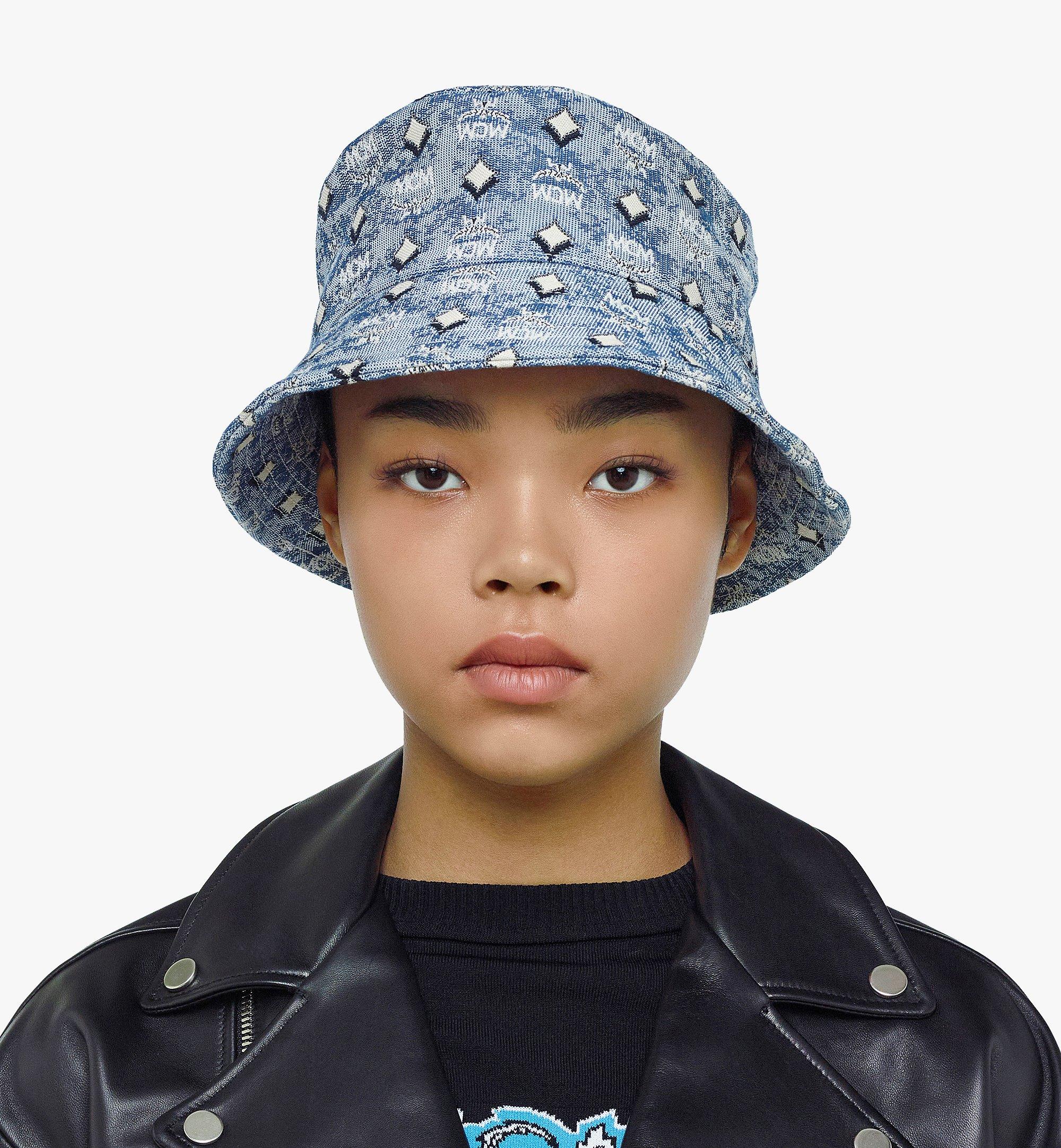 MCM Vintage Jacquard Monogram水桶帽 Blue MEHBATQ01LU001 更多视角 2