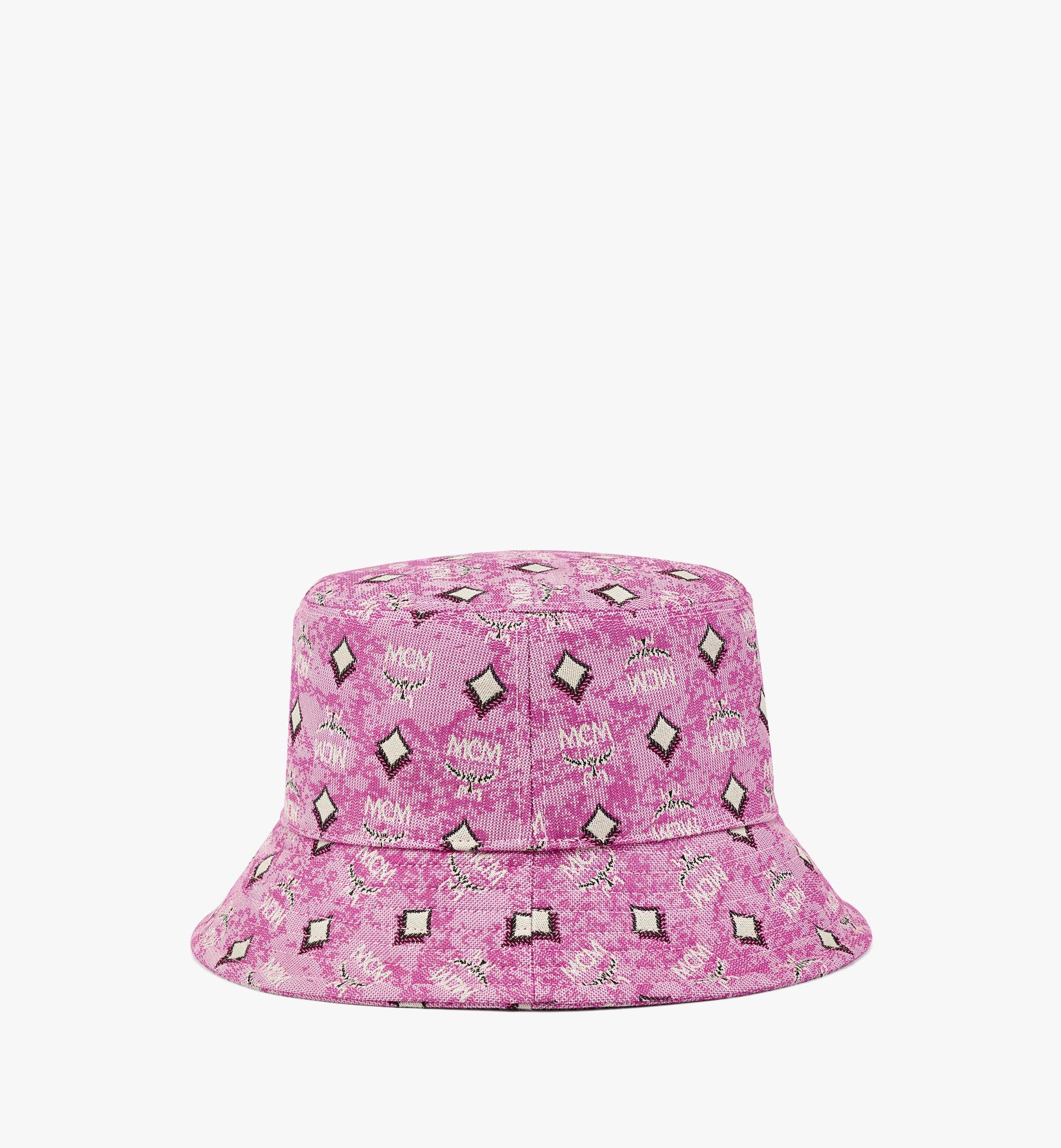 MCM Bucket Hat in Vintage Monogram Jacquard Pink MEHBATQ01PK001 Alternate View 1
