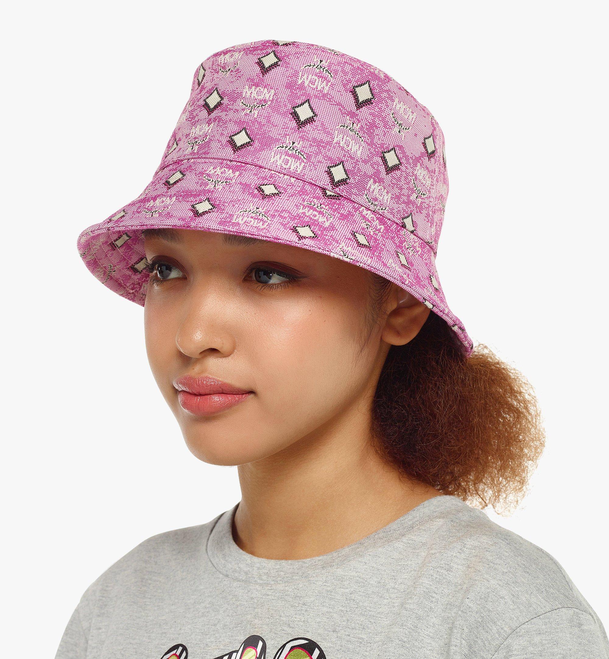MCM Bucket Hat in Vintage Monogram Jacquard Pink MEHBATQ01PK001 Alternate View 2