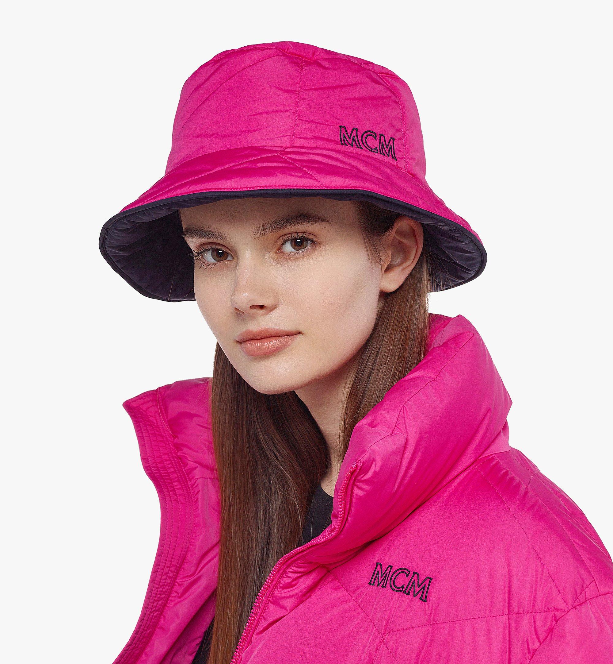 MCM MCMFormative Reversible Puffer Bucket Hat Pink MEHCAMM05QR001 Alternate View 2