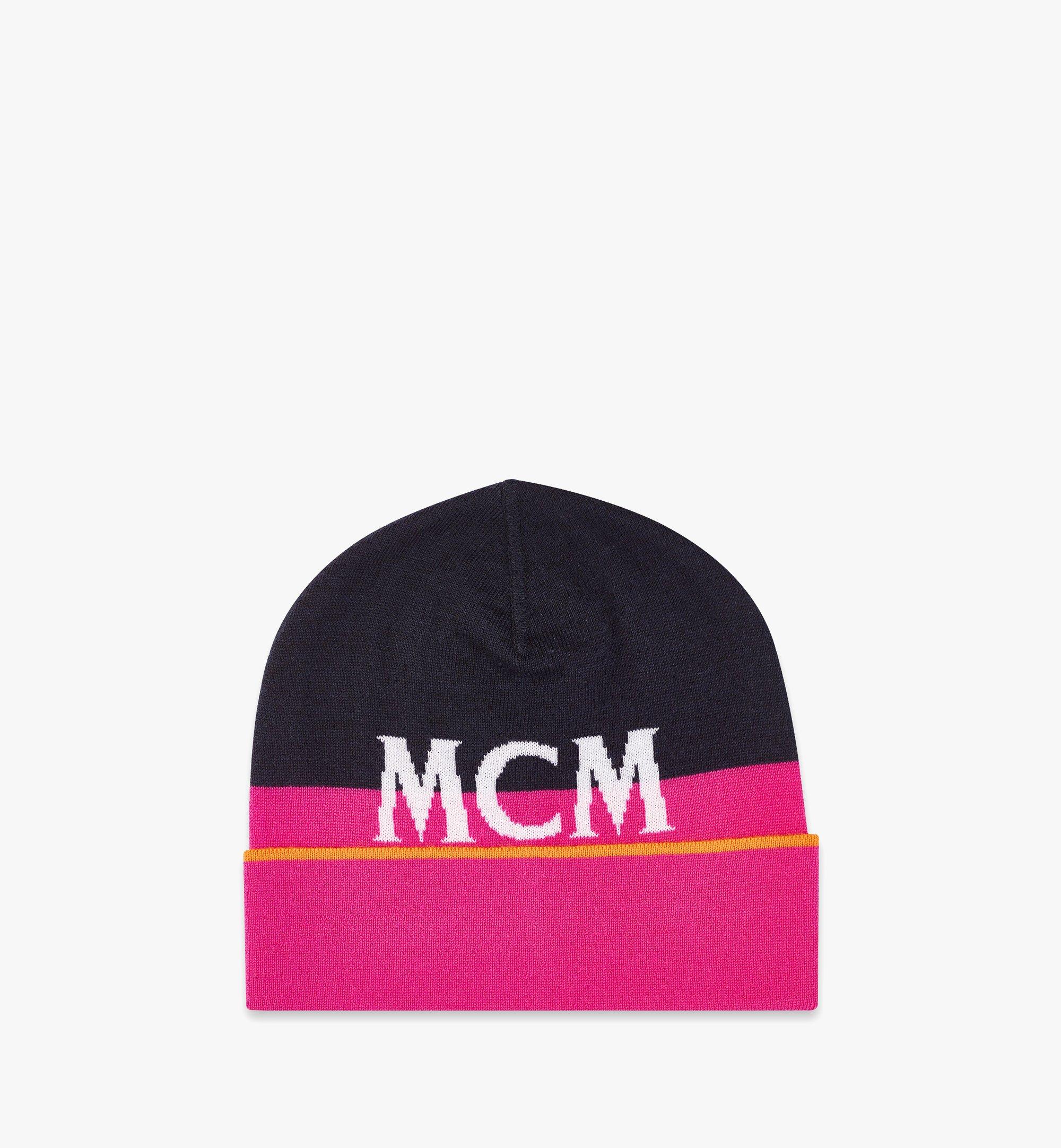 MCM MCMFormative Logo Wool Beanie Purple MEHCAMM06QR001 Alternate View 1
