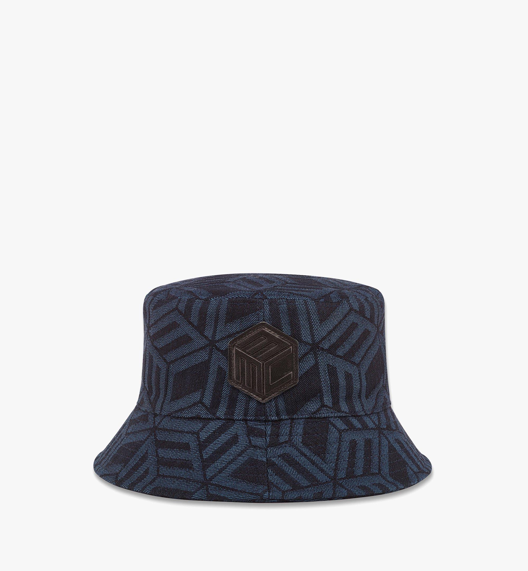 MCM Cubic Monogram Bucket Hat in Blue Womens Accessories Hats 