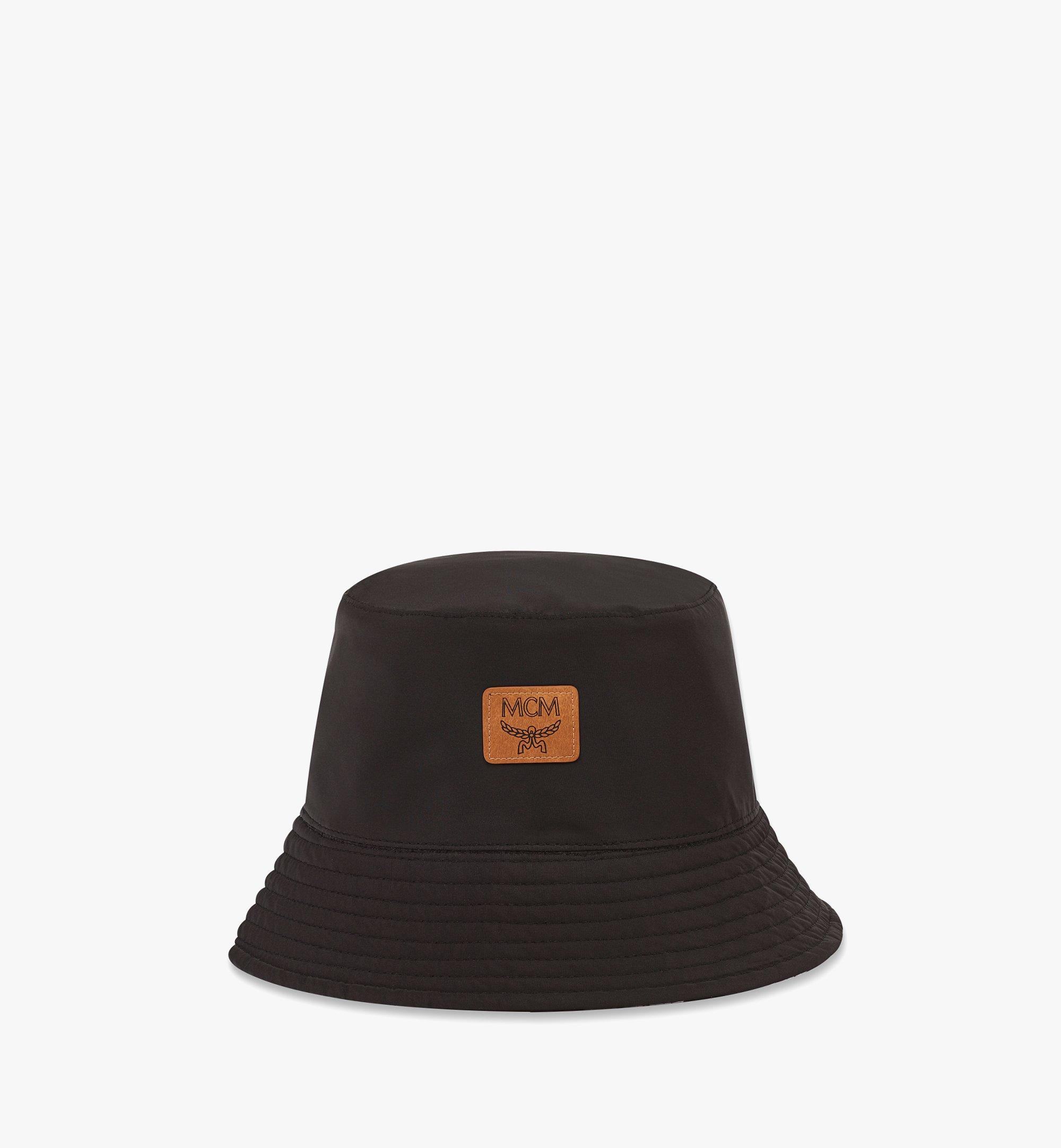 MCM Reversible Bucket Hat in Checkerboard Nylon Black MEHCAMM09BW001 Alternate View 2