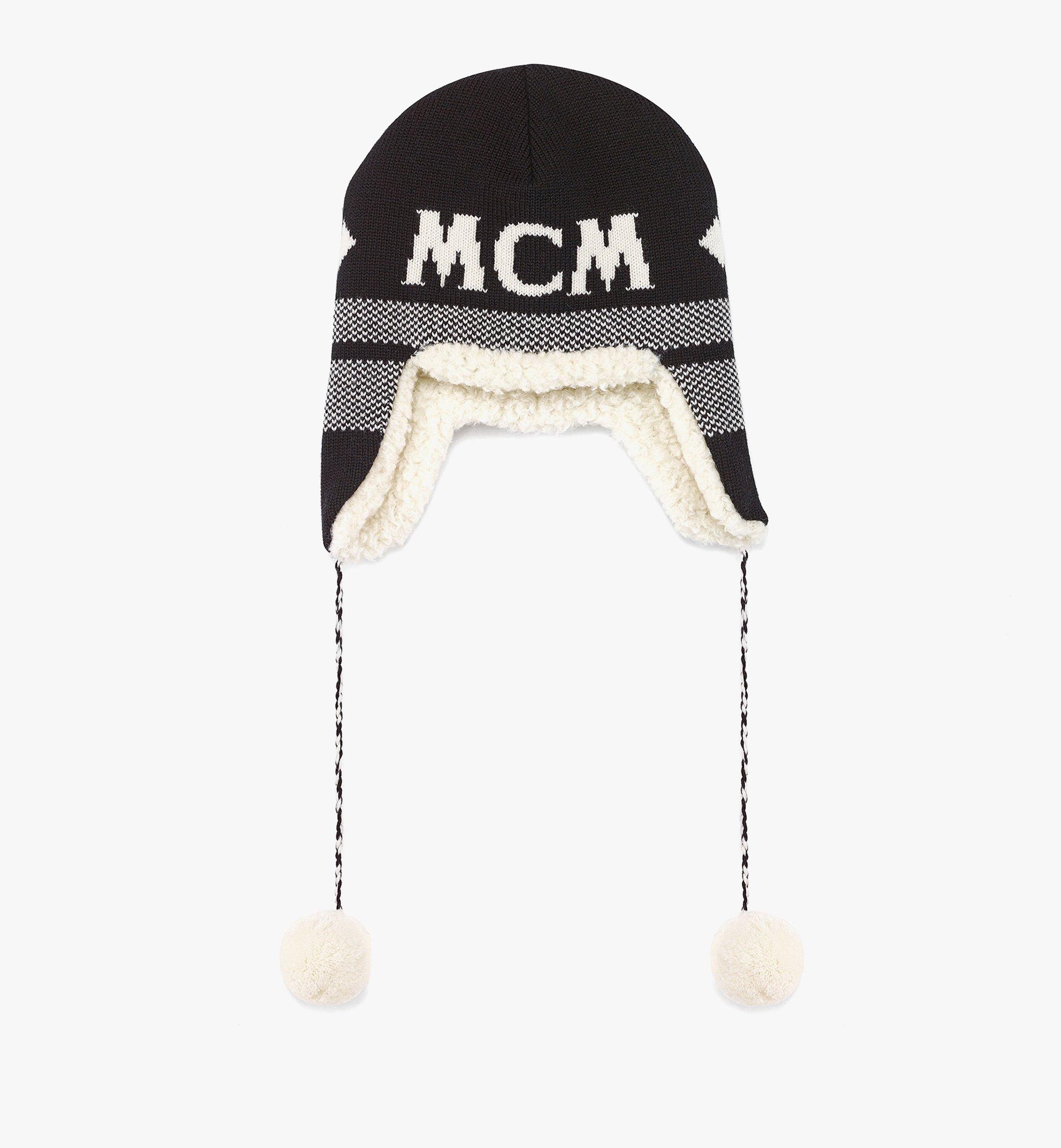 MCM Reversible Shapka Hat in Après Ski Wool Black MEHCAMM11BK001 Alternate View 1