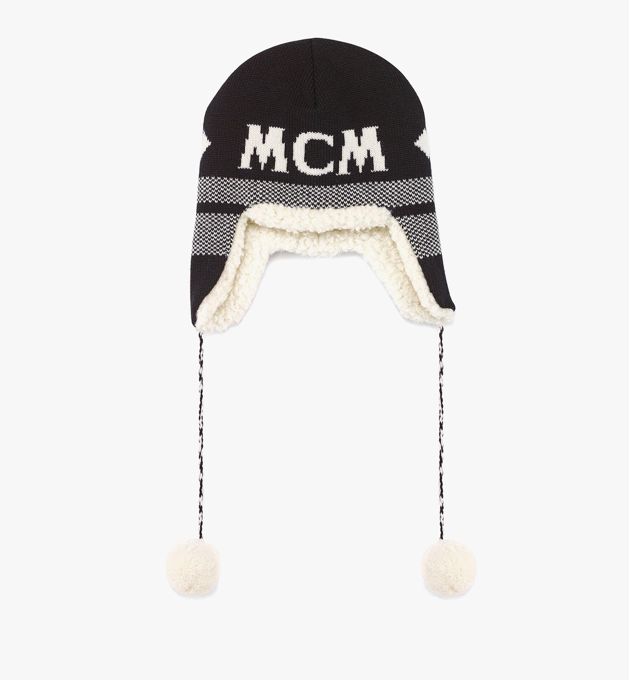 MCM Reversible Shapka Hat in Après Ski Wool Black MEHCAMM11BK001 更多视角 1