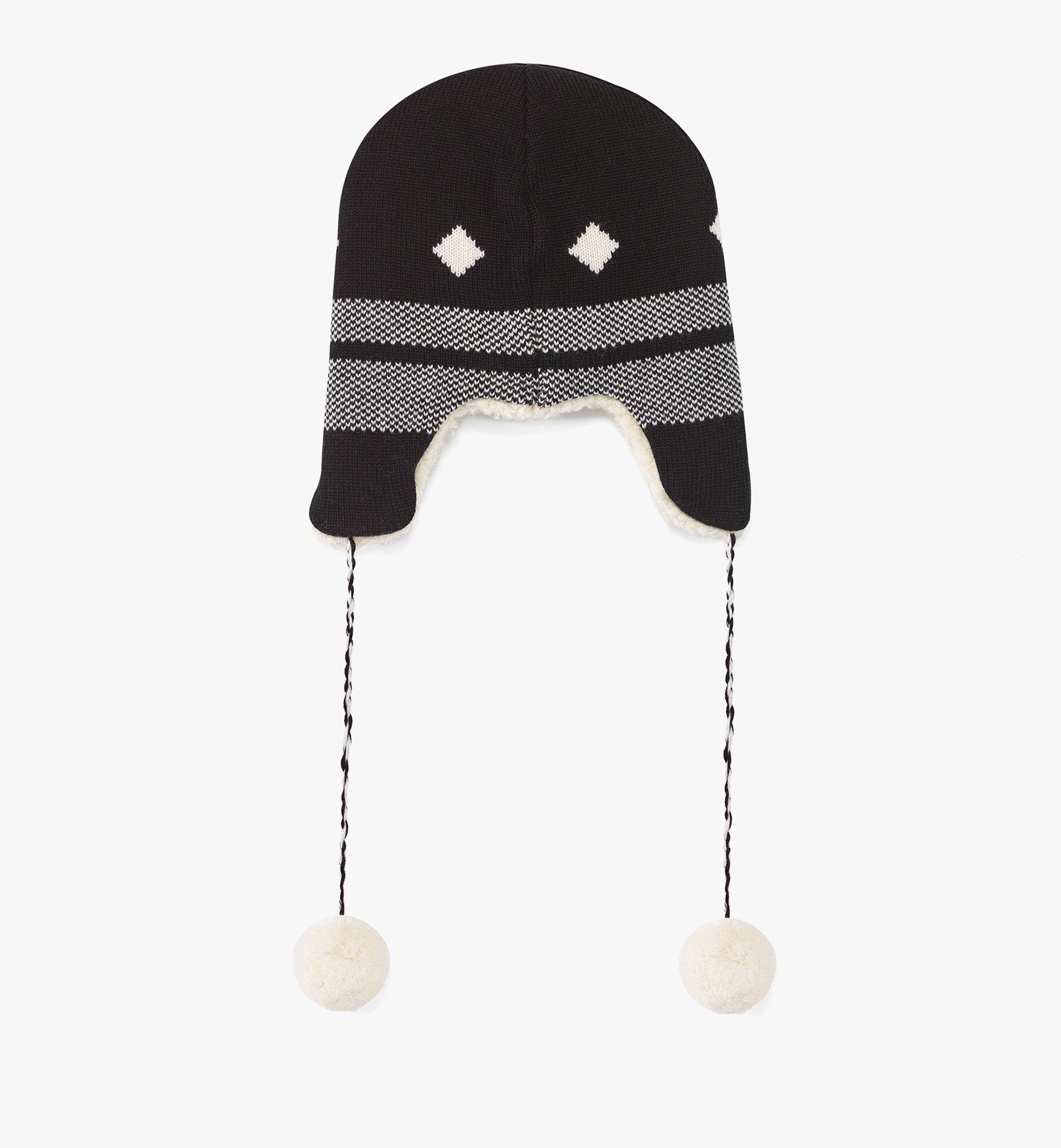 MCM Reversible Shapka Hat in Après Ski Wool Black MEHCAMM11BK001 更多视角 1