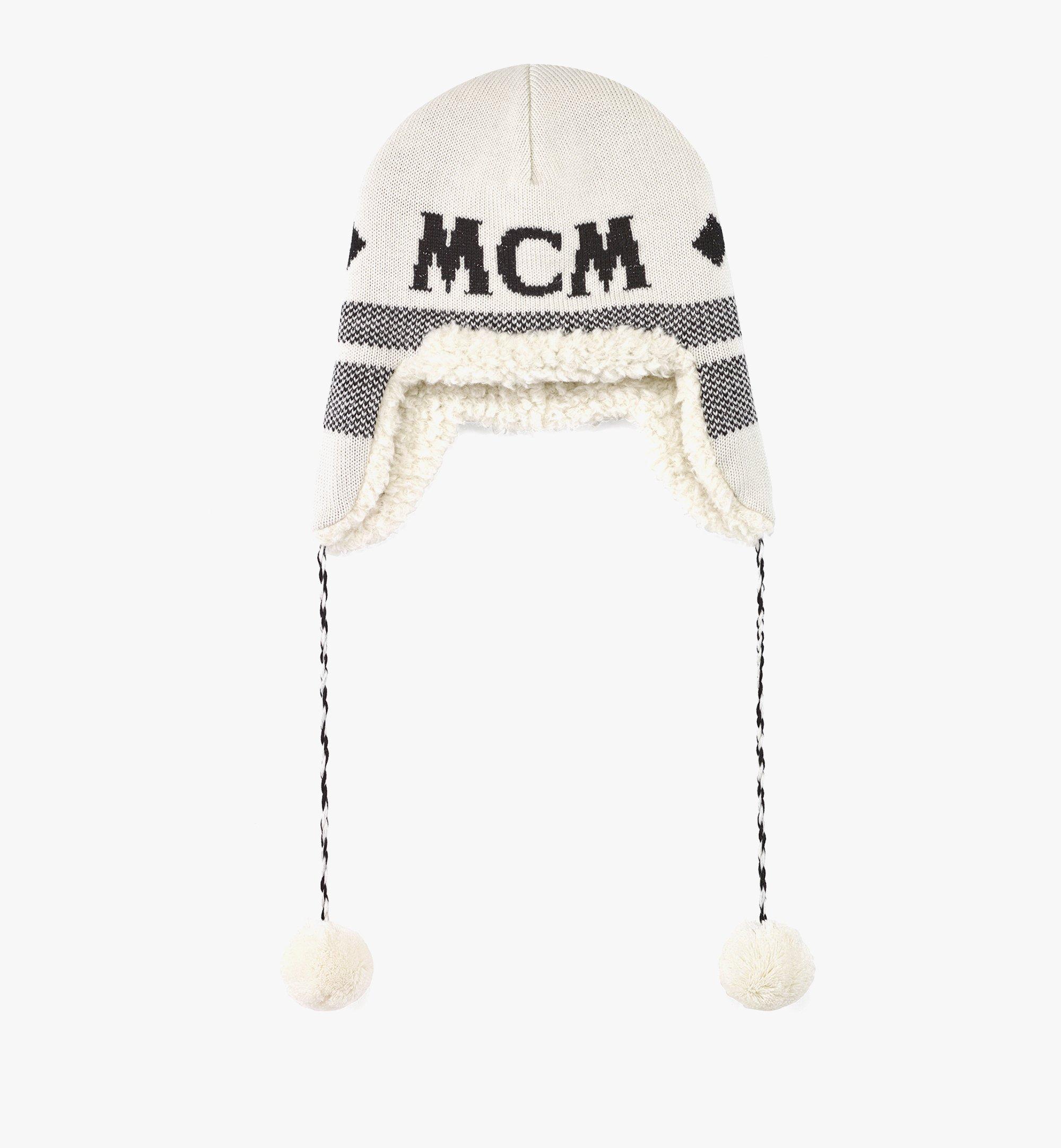 MCM Reversible Shapka Hat in Après Ski Wool White MEHCAMM11WI001 Alternate View 1