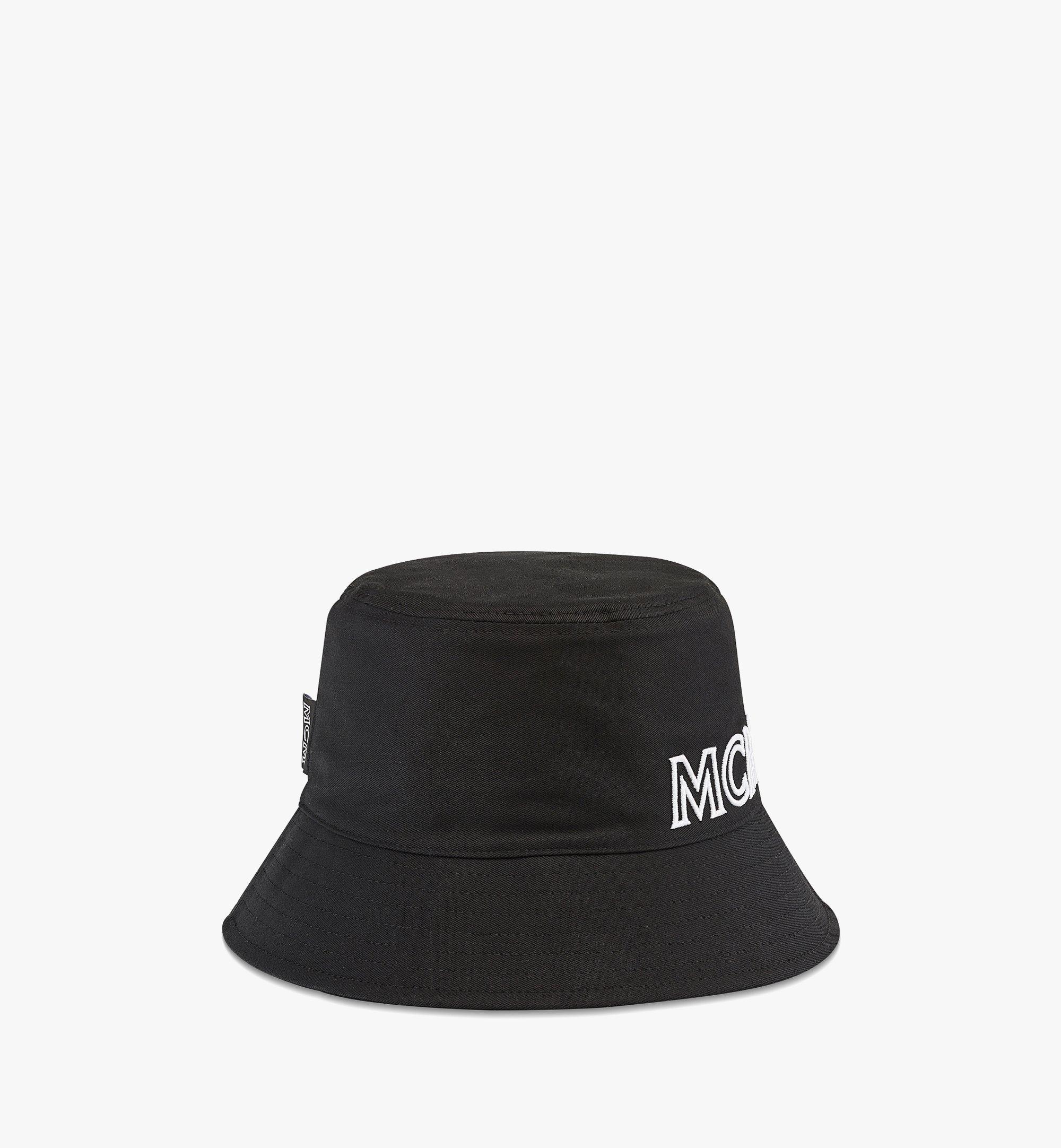 Mcm Men's Essentials Bucket Hat in Cotton Twill - Black - Hats