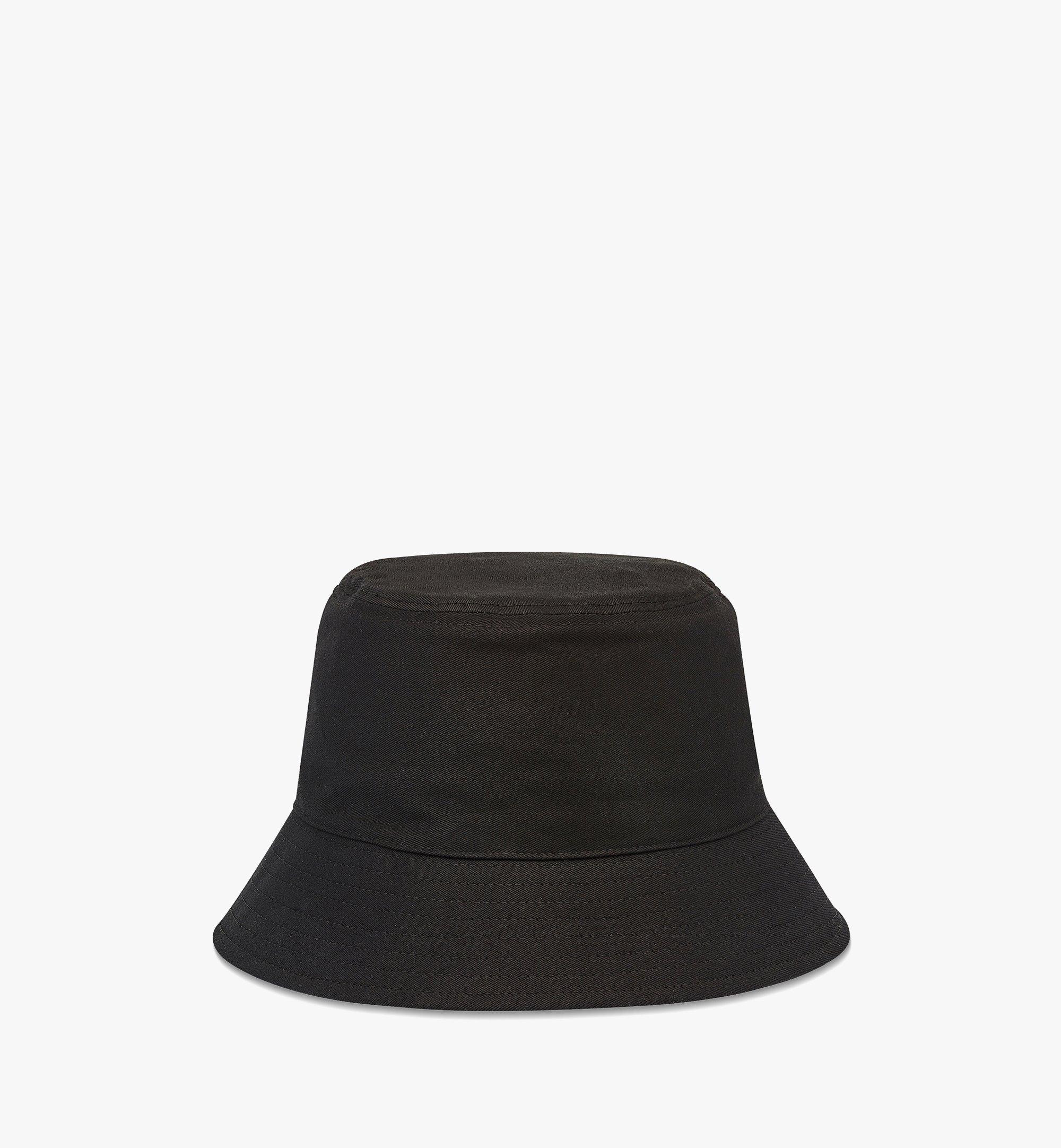 Mcm Men's Essentials Bucket Hat in Cotton Twill - Black - Hats