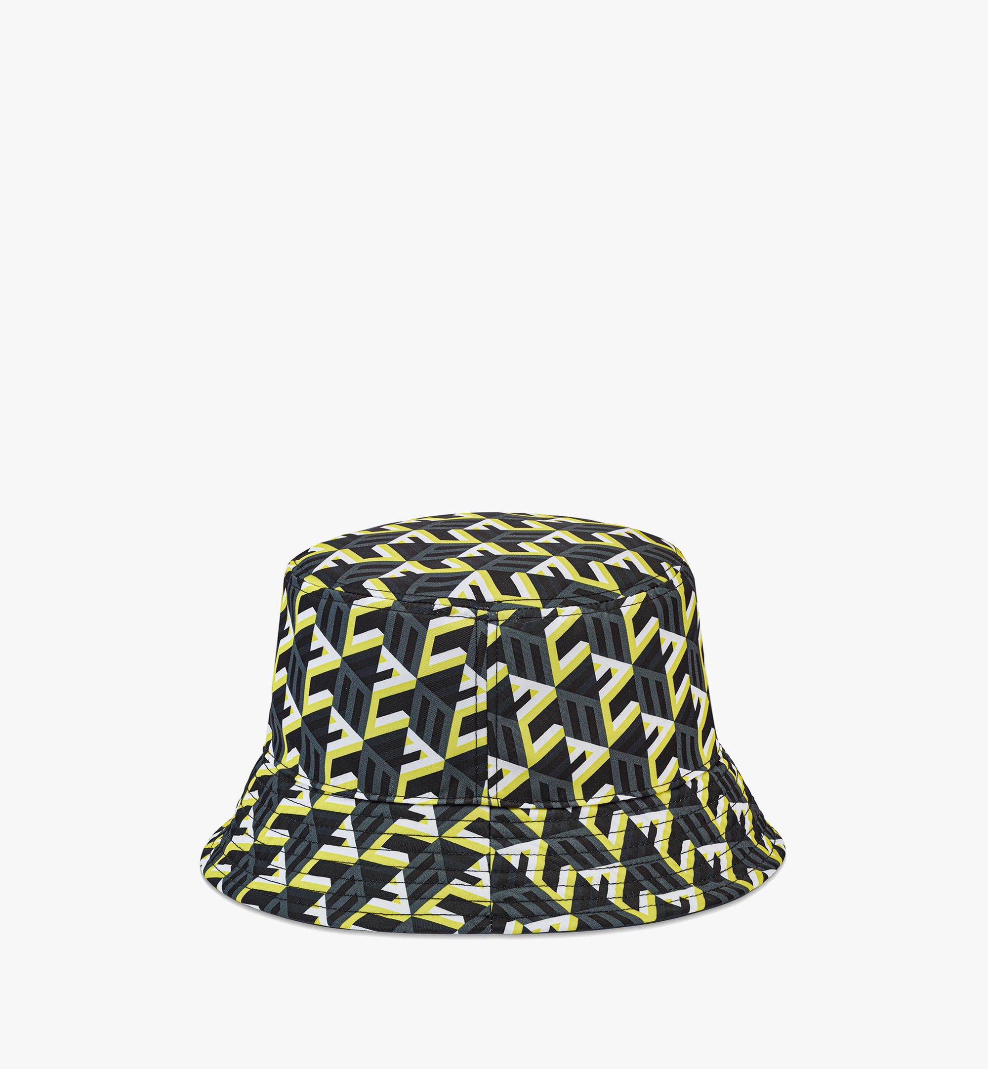 MCM Reversible Cubic Monogram Bucket Hat in Recycled Nylon Yellow MEHCSCK04YW001 Alternate View 1