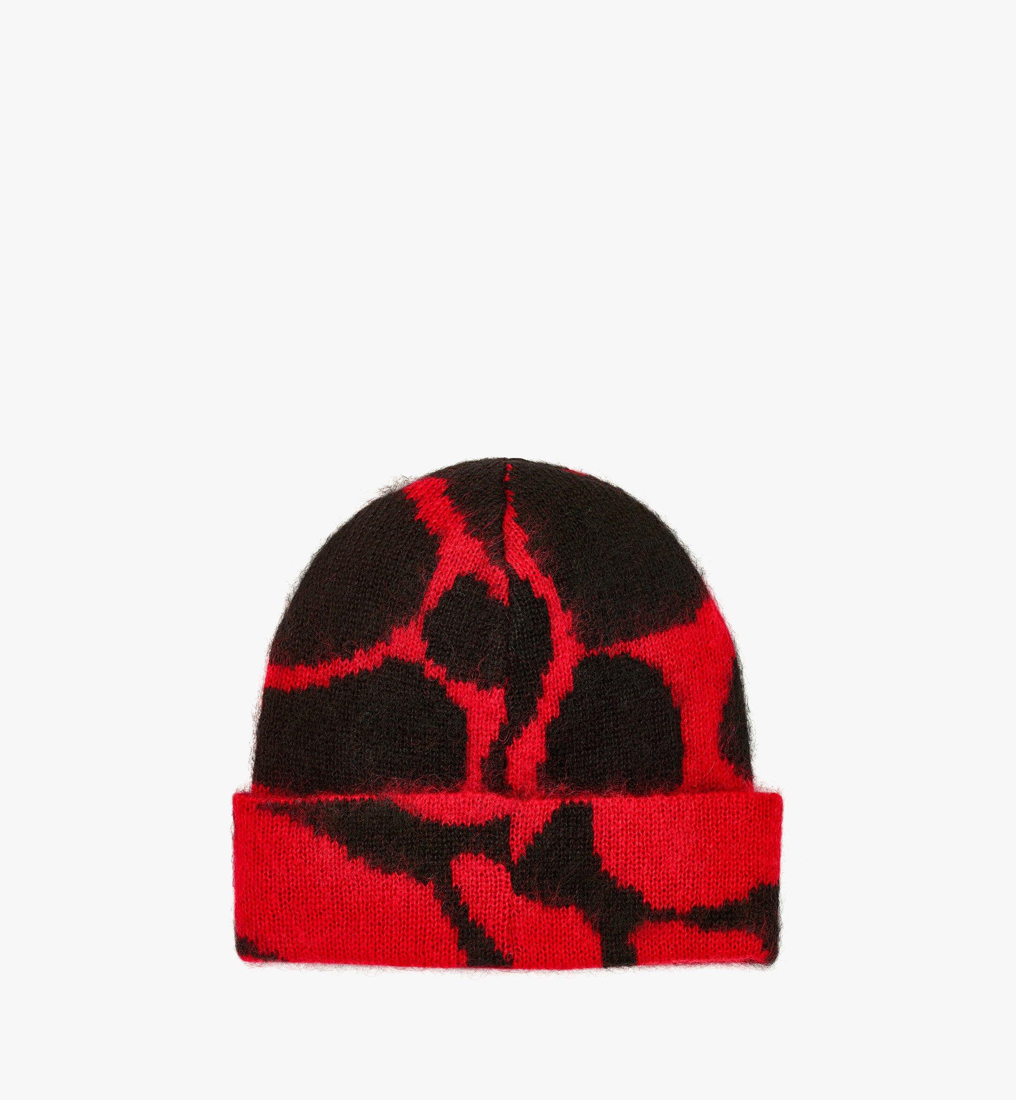 MCM Beanie in Meta Holiday Mohair Red MEHDSMM01XD001 Alternate View 1