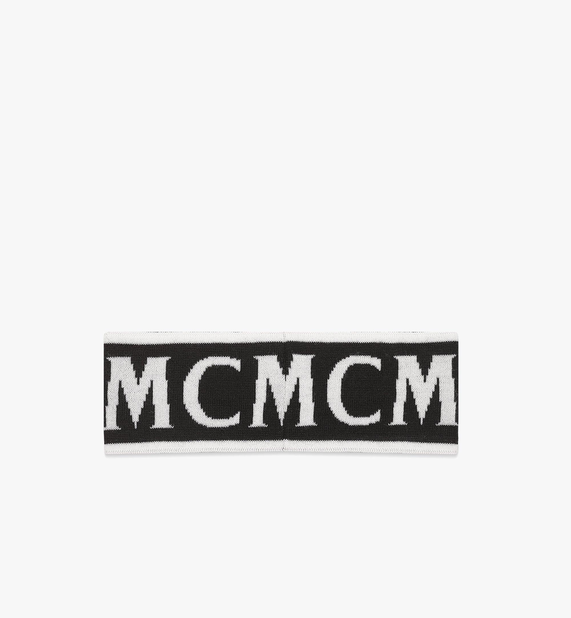 MCM Bandeau à monogramme MCM en jacquard de laine Black MEHDSMM06BK001 Plus de photos 1