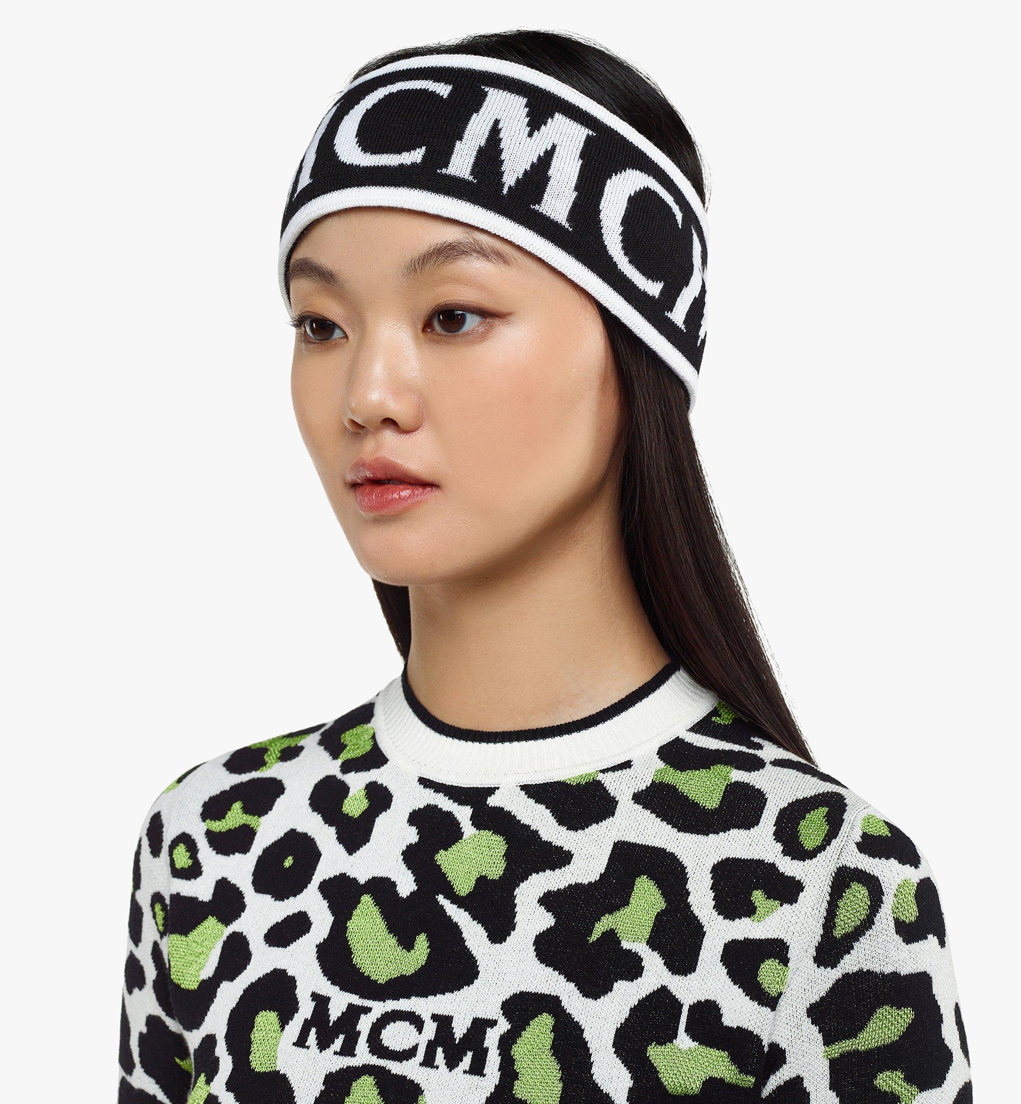 MCM MCM Monogram Jacquard Wool Headband Black MEHDSMM06BK001 Alternate View 4