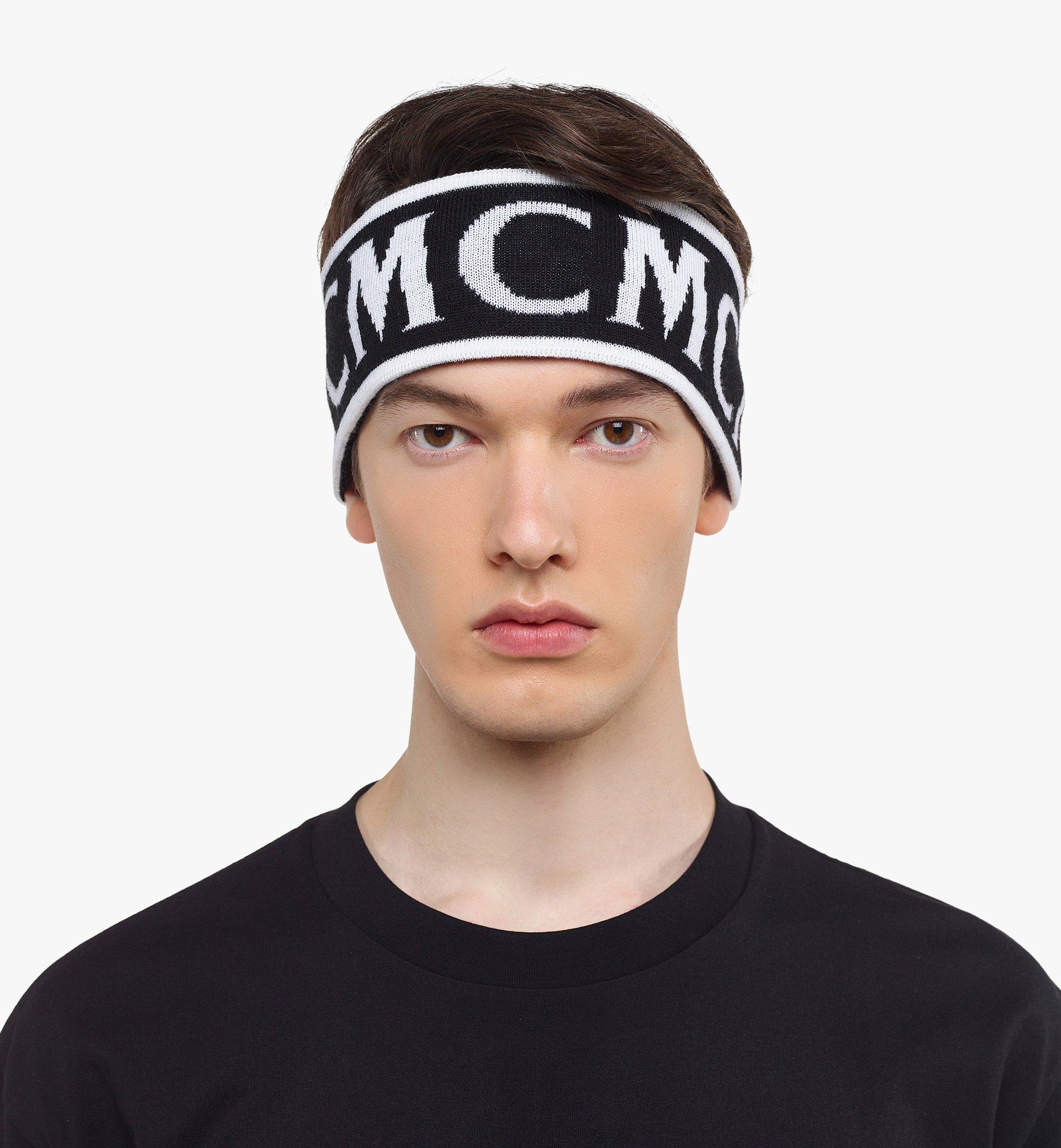 MCM Bandeau à monogramme MCM en jacquard de laine Black MEHDSMM06BK001 Plus de photos 5