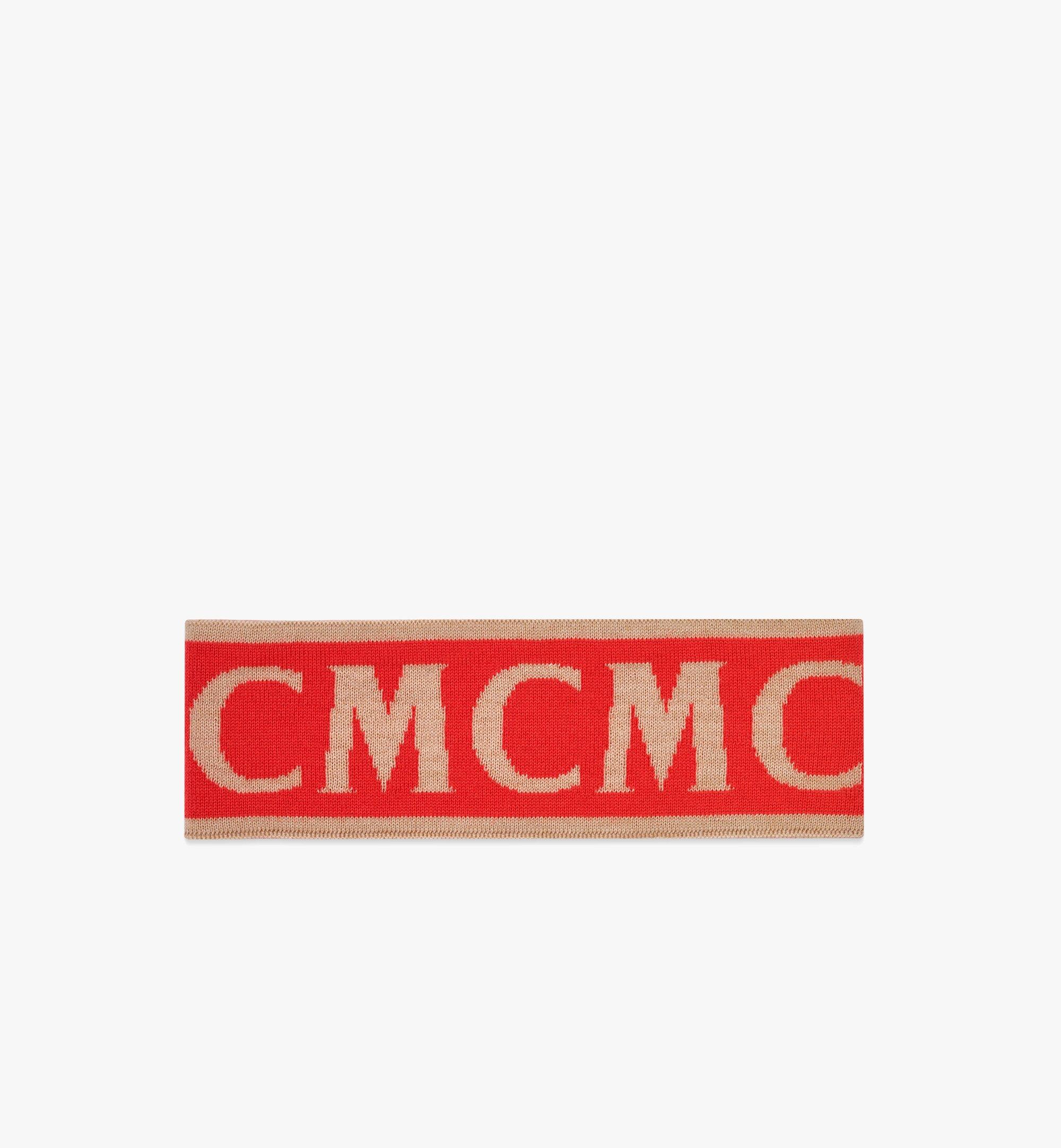 MCM Bandeau à monogramme MCM en jacquard de laine Red MEHDSMM06XD001 Plus de photos 1