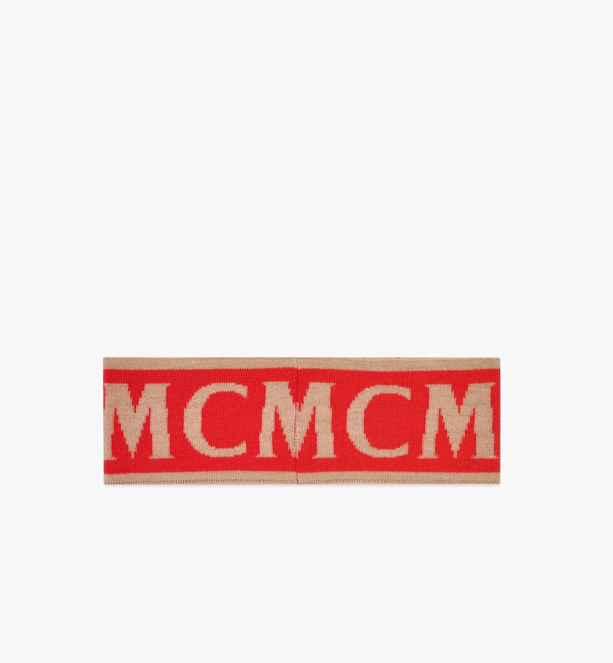 MCM Bandeau à monogramme MCM en jacquard de laine Red MEHDSMM06XD001 Plus de photos 1