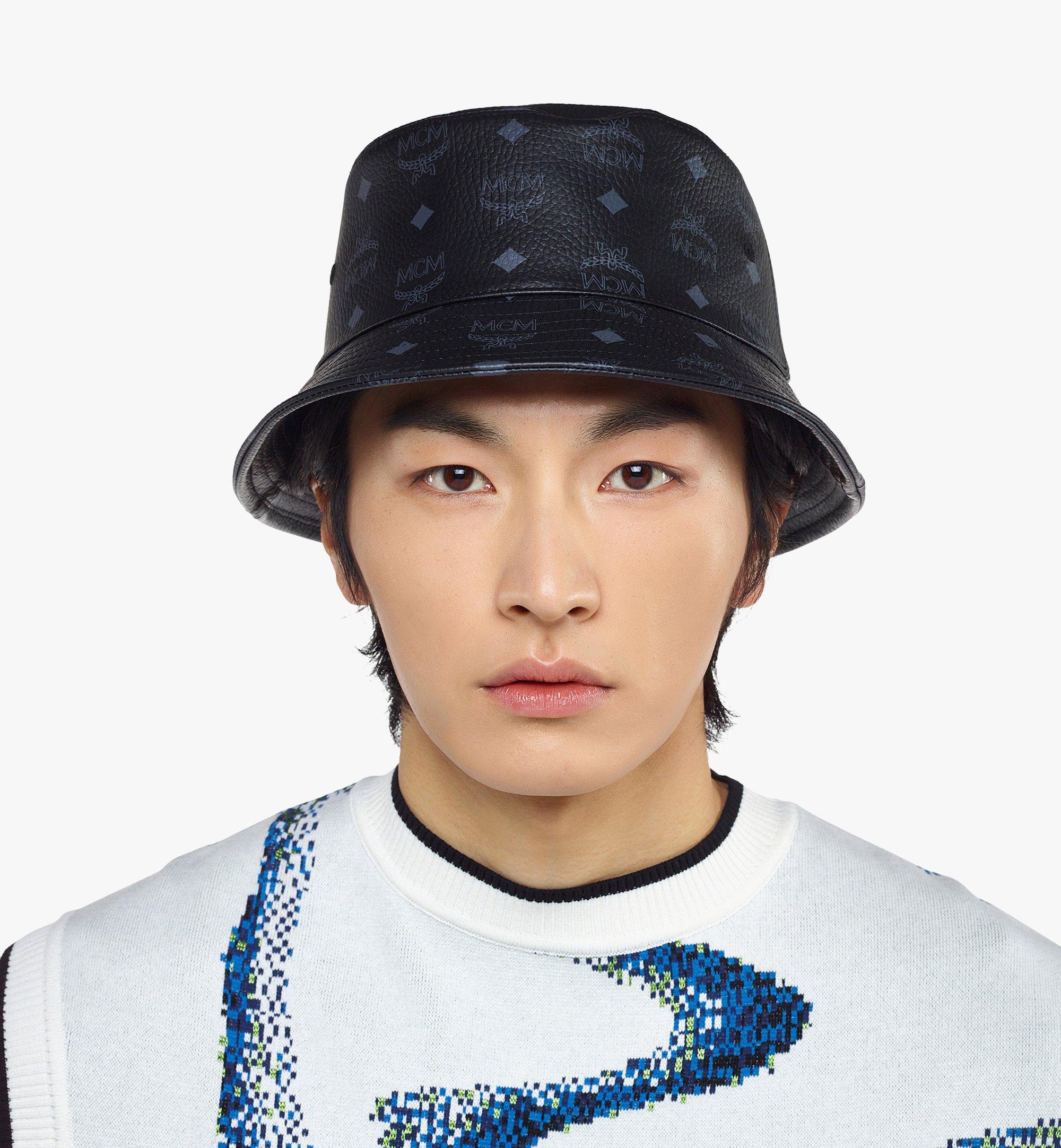 MCM Bucket Hat in Visetos Black MEHDSMM12BK058 Alternate View 2