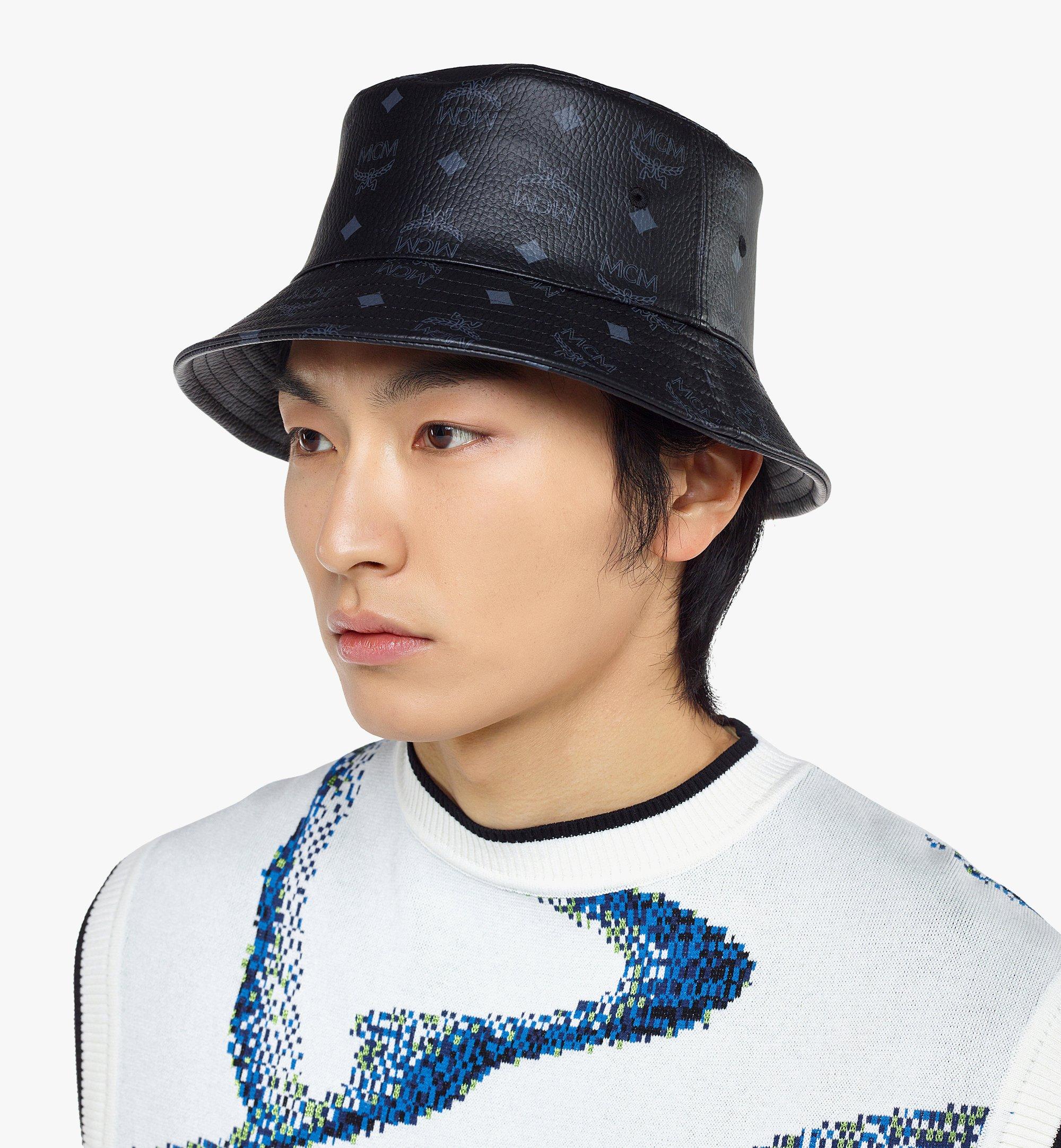 MCM Bucket Hat in Visetos Black MEHDSMM12BK058 Alternate View 2