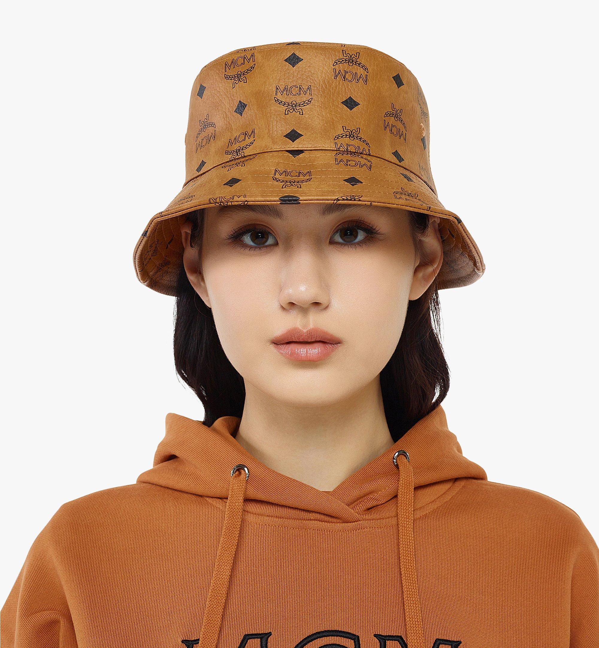 MCM Bucket Hat in Visetos Cognac MEHDSMM12CO058 Alternate View 2
