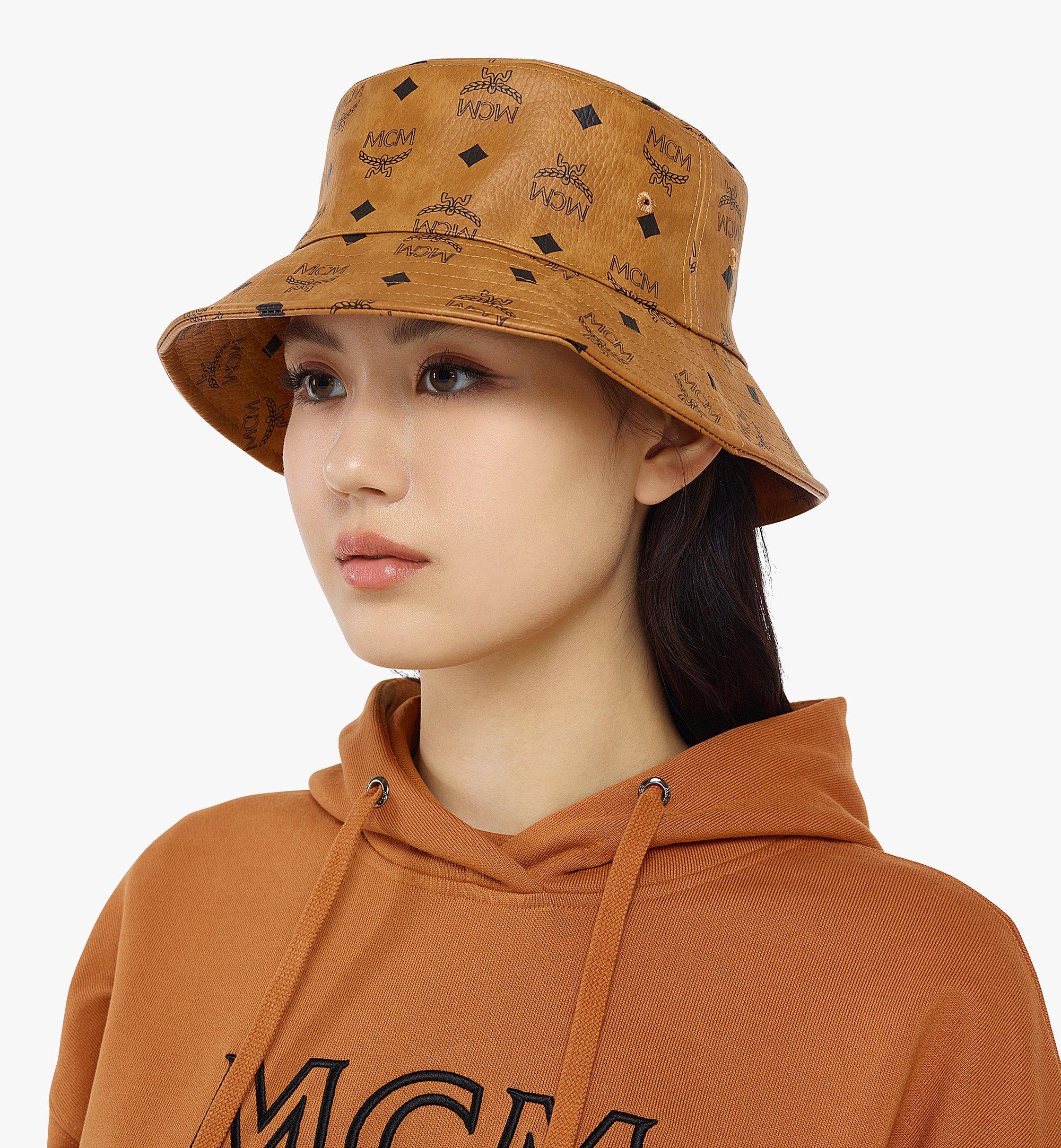 MCM Bucket Hat in Visetos Cognac MEHDSMM12CO058 Alternate View 2